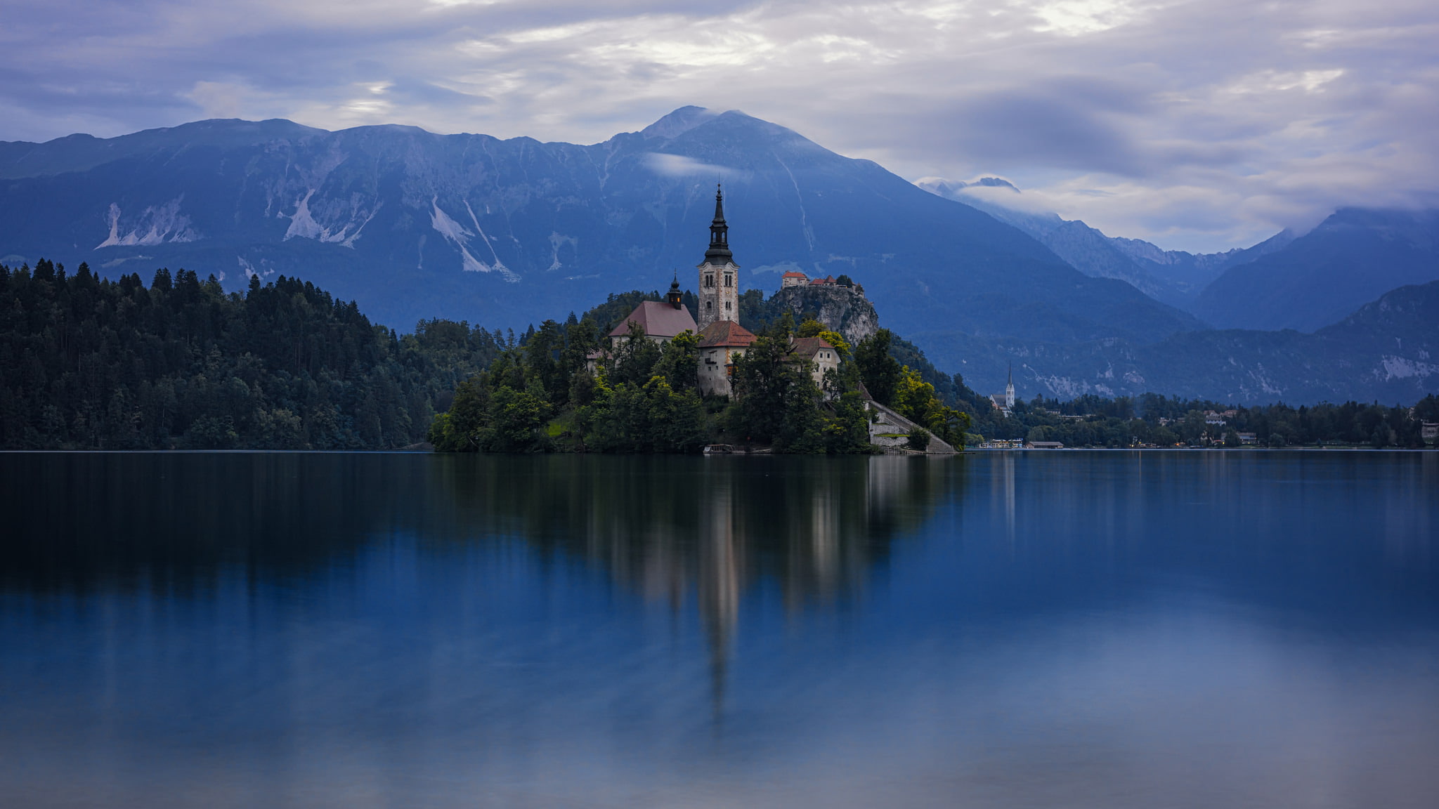 Slovenia, 1080P, lake, Bled, Church, island, HD Wallpaper