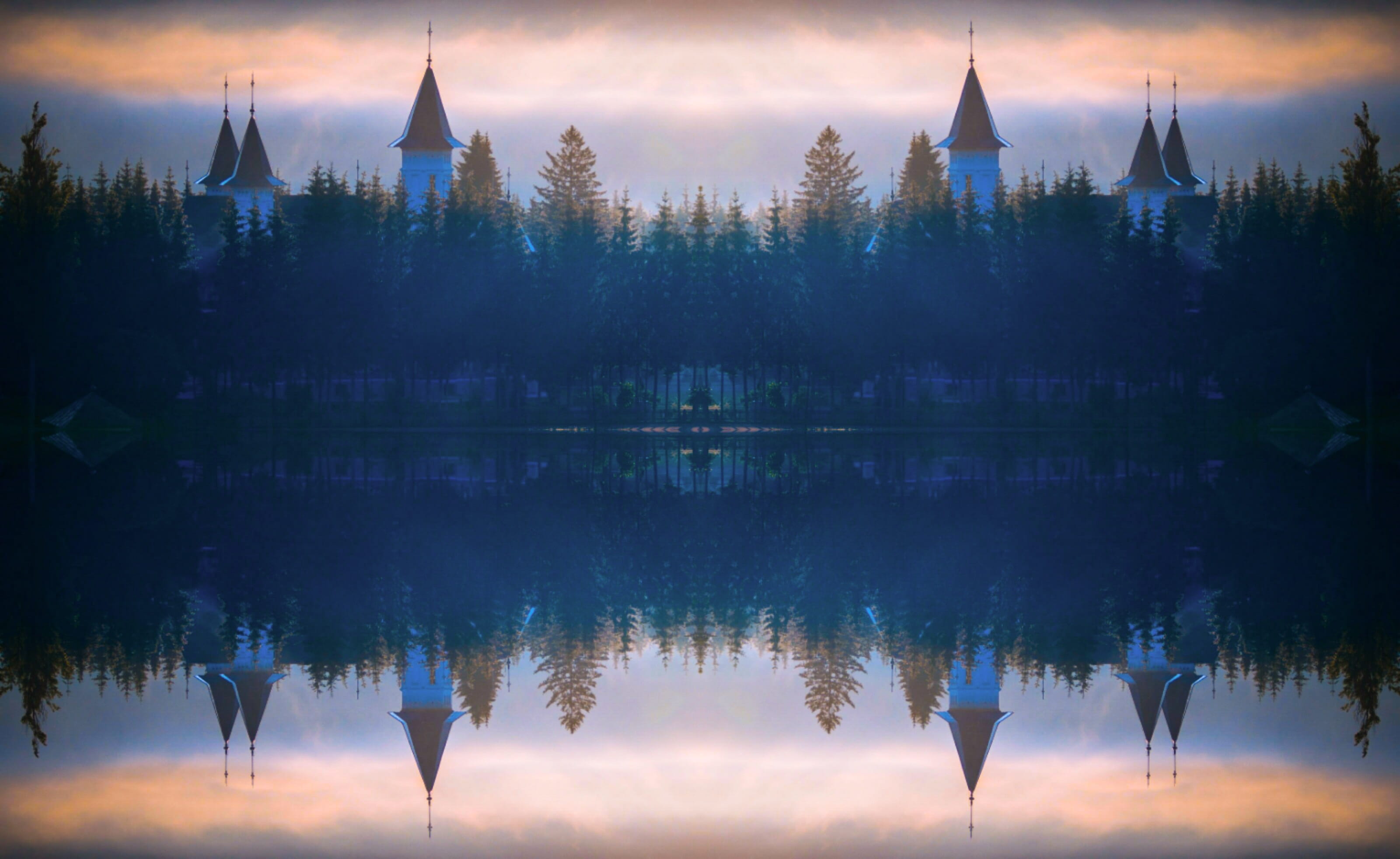 historic, religion, beautiful, outdoors, architecture, beauty in nature, cloud - sky, travel, panoramic, church, 2K, fog, top, tourism, lake bled, standing water, HD Wallpaper