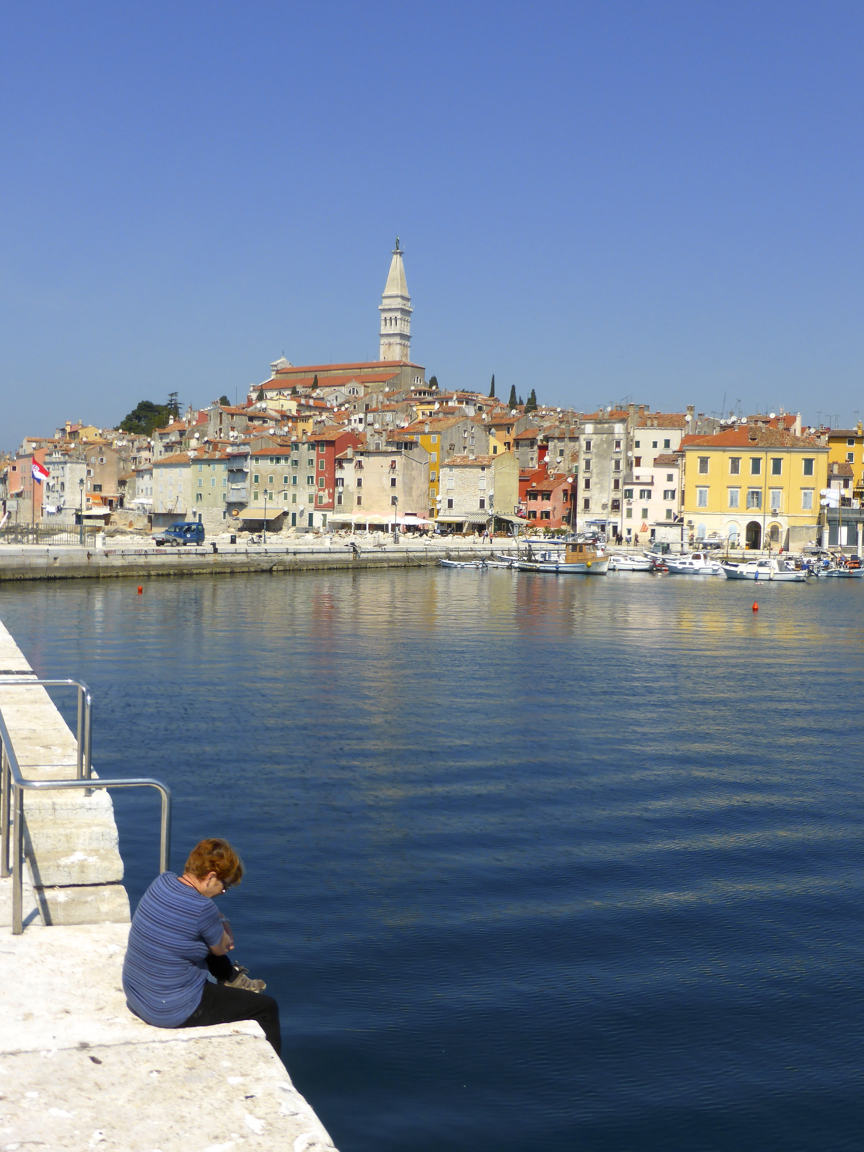 harbour, 4K, adriatic, town, sea, place of worship, river, sky, village, water, building, building exterior, seaside, picturesque, belief, nature, cityscape, Phone HD Wallpaper