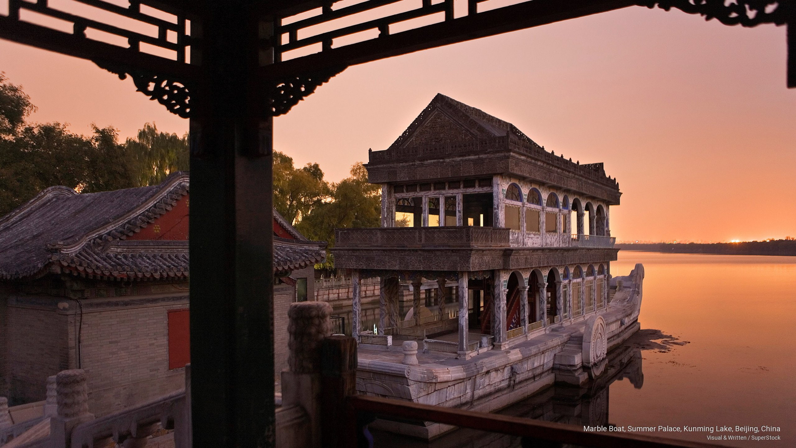 summer, china, lake, boat, kunming, 2K, palace, marble, Asia, beijing, HD Wallpaper
