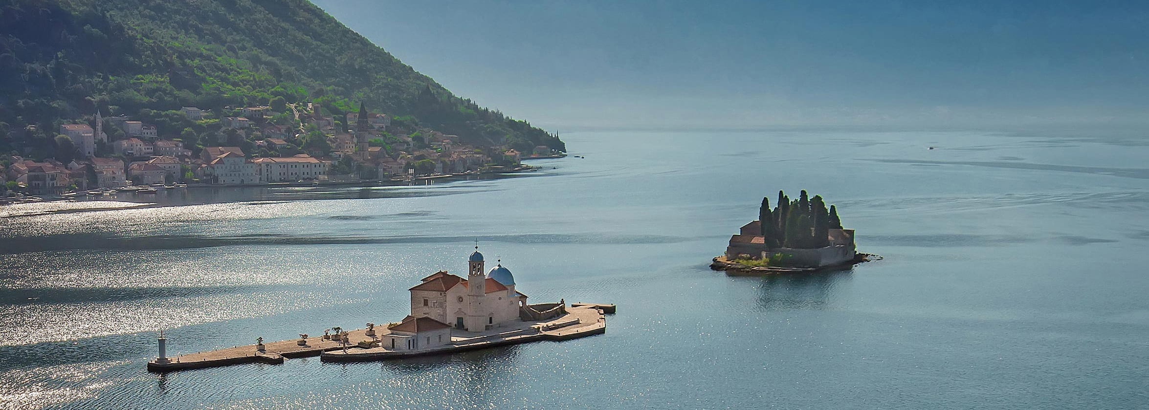 religion, sea, no people, 1080P, scenics - nature, golf, building, nautical vessel, water, mountain, building exterior, travel, transportation, perast, HD Wallpaper