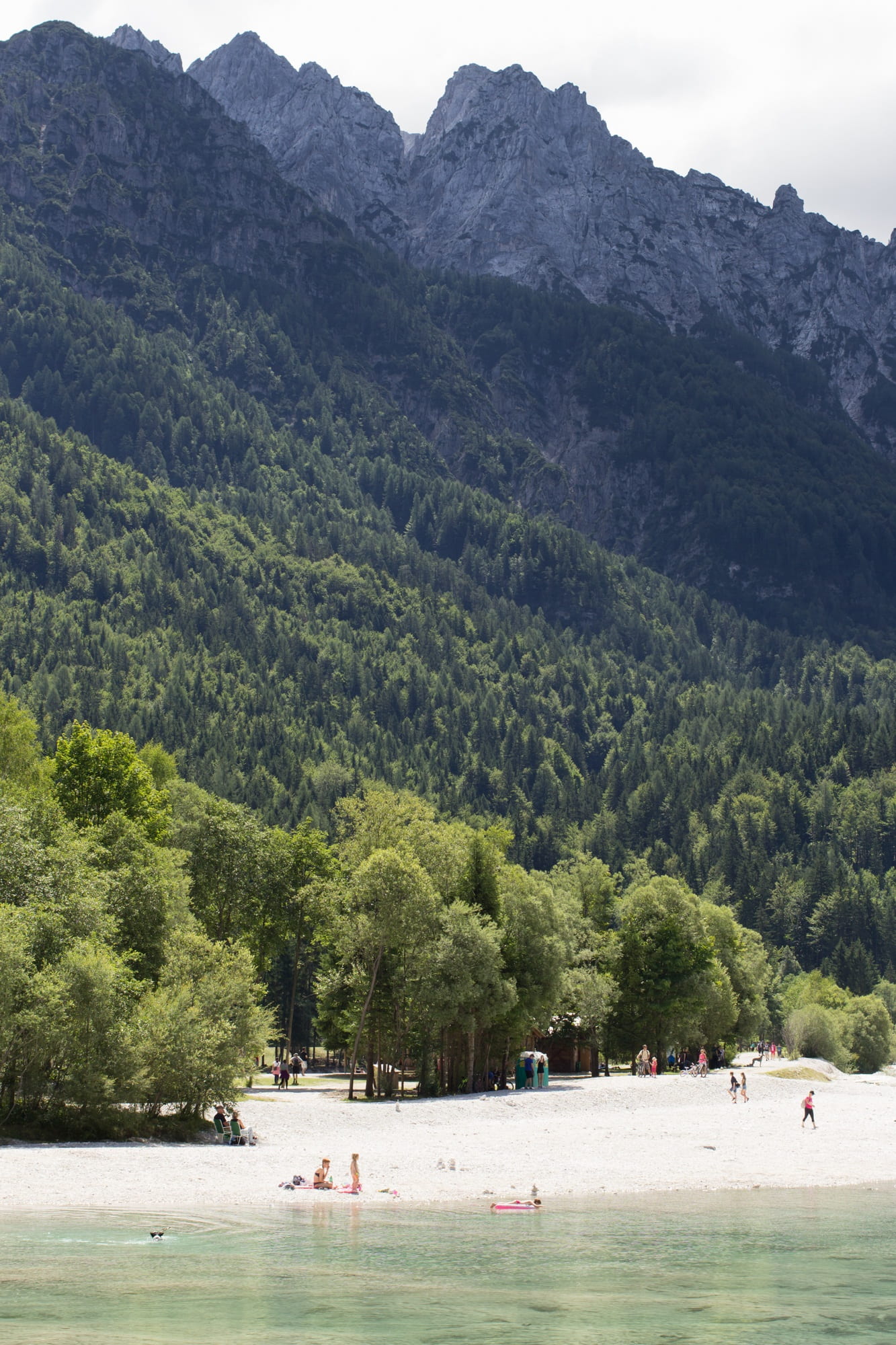 scenics - nature, large group of people, vacations, triglav, recovery, refreshment, leisure, steinig, river, trip, nature, crowd, kanjska gora, waldsee, Phone HD Wallpaper