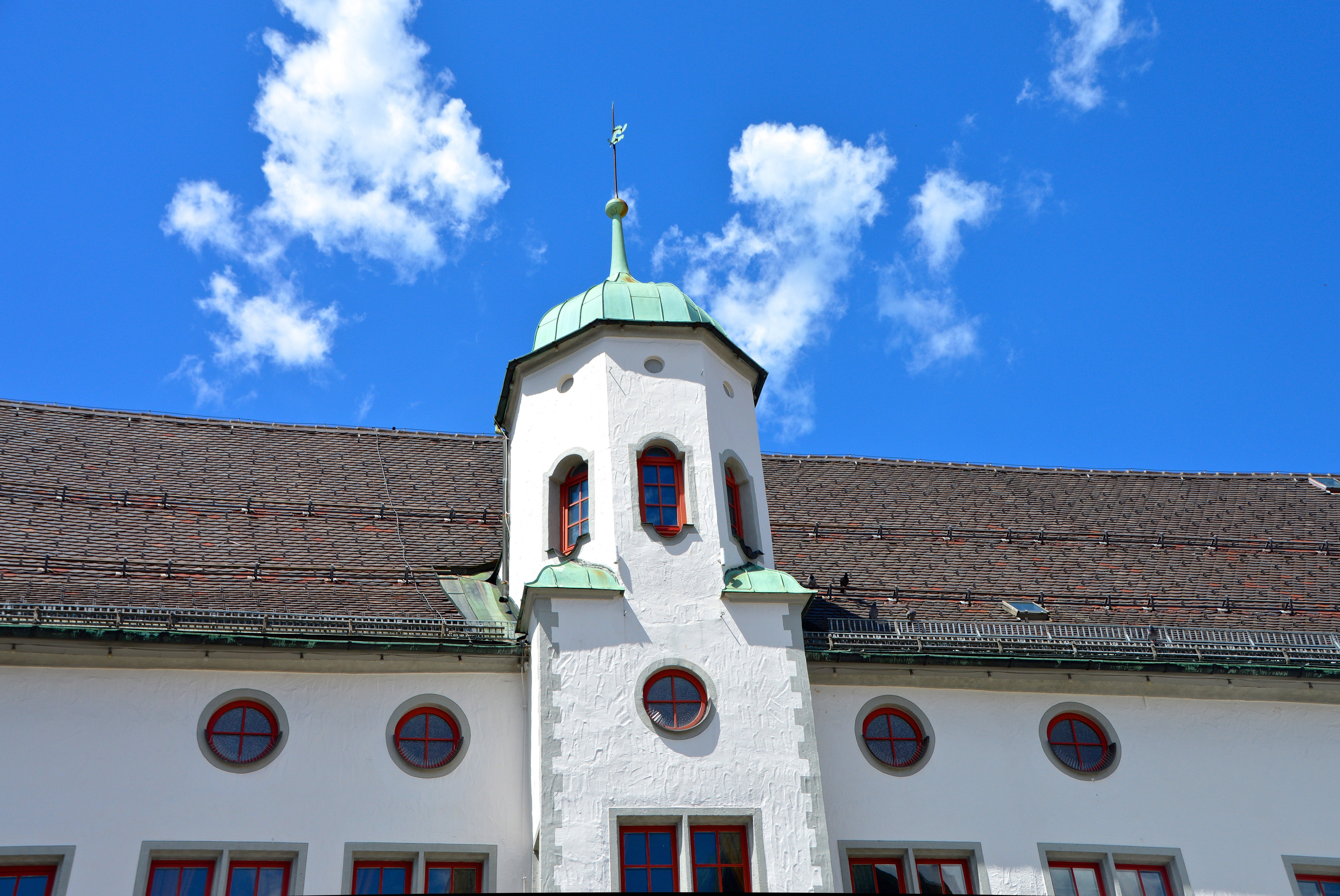 christianity, history, belief, religion, sky, europe, no people, cross, tower, cloud, town home, cloud - sky, nature, shadow, afternoon, building, 5K, HD Wallpaper