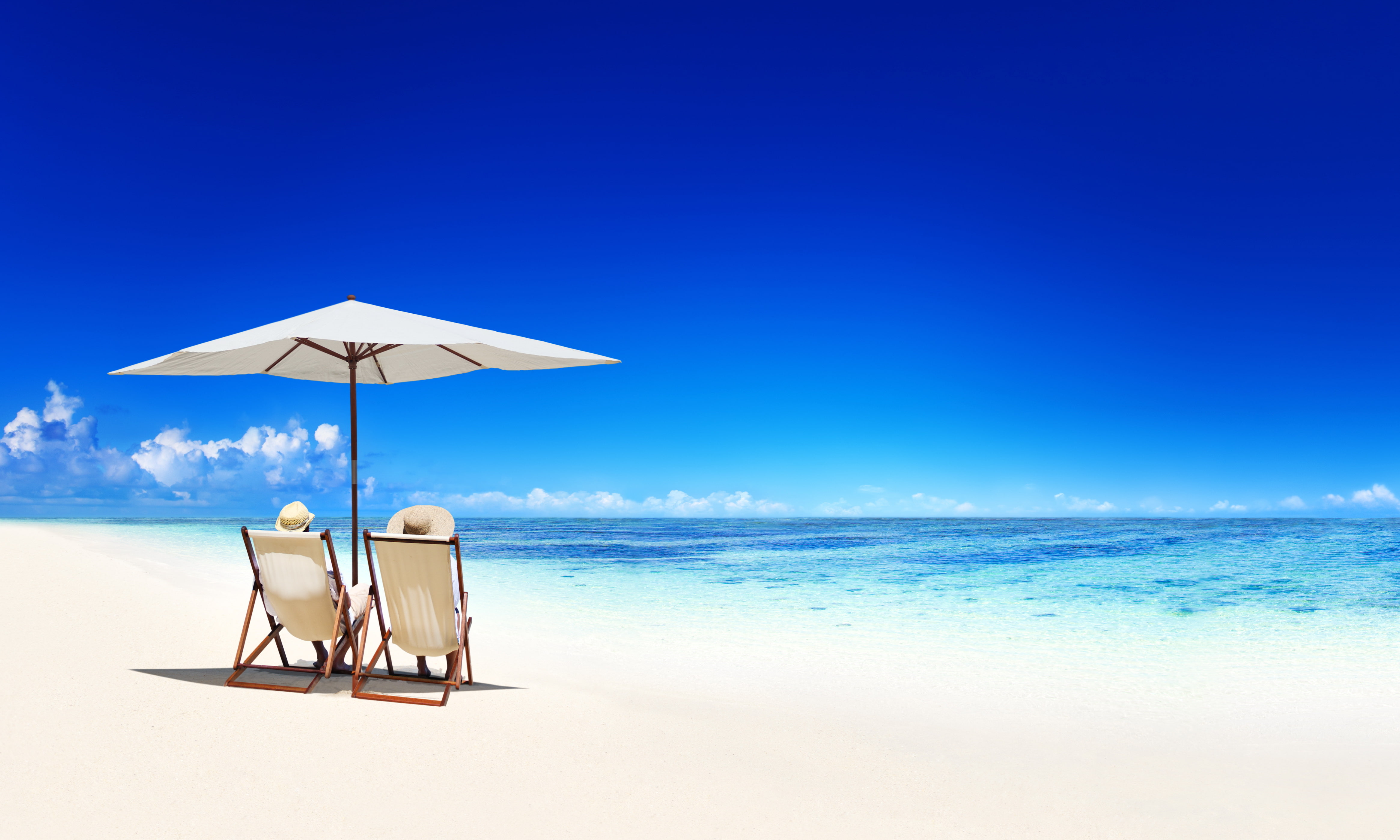 parasol, turquoise Colored, water, tourism, beauty In Nature, coast, tropics, maldives, luxury, summer, ocean, the sun, the ocean, white, day, relaxation, HD Wallpaper
