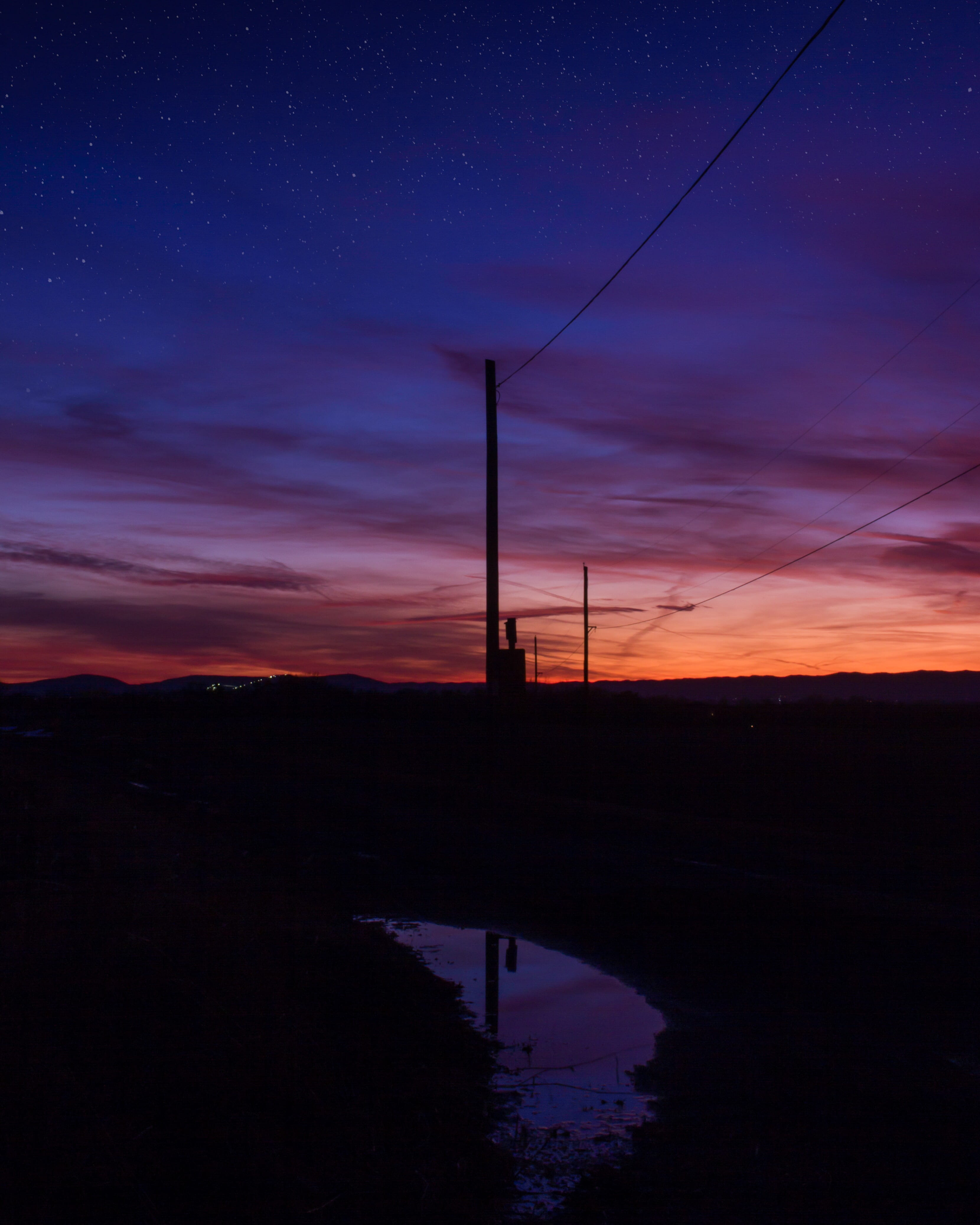 cloud - sky, beauty, scenics - nature, canon t2i, dark, night, tranquil scene, yellow, no people, electricity pylon, 24mm, nature, power supply, flames, Phone HD Wallpaper