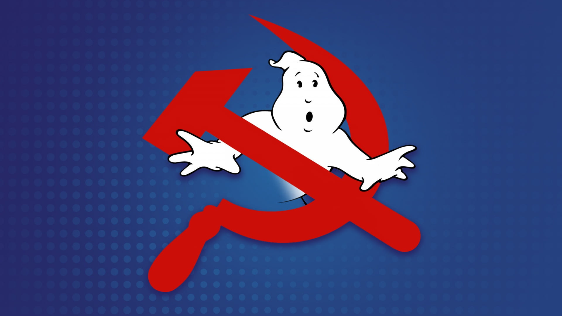 Joke, The hammer and sickle, The Specter Of Communism, 1080P, Minimalism, Ghost, Ghost hunters, HD Wallpaper