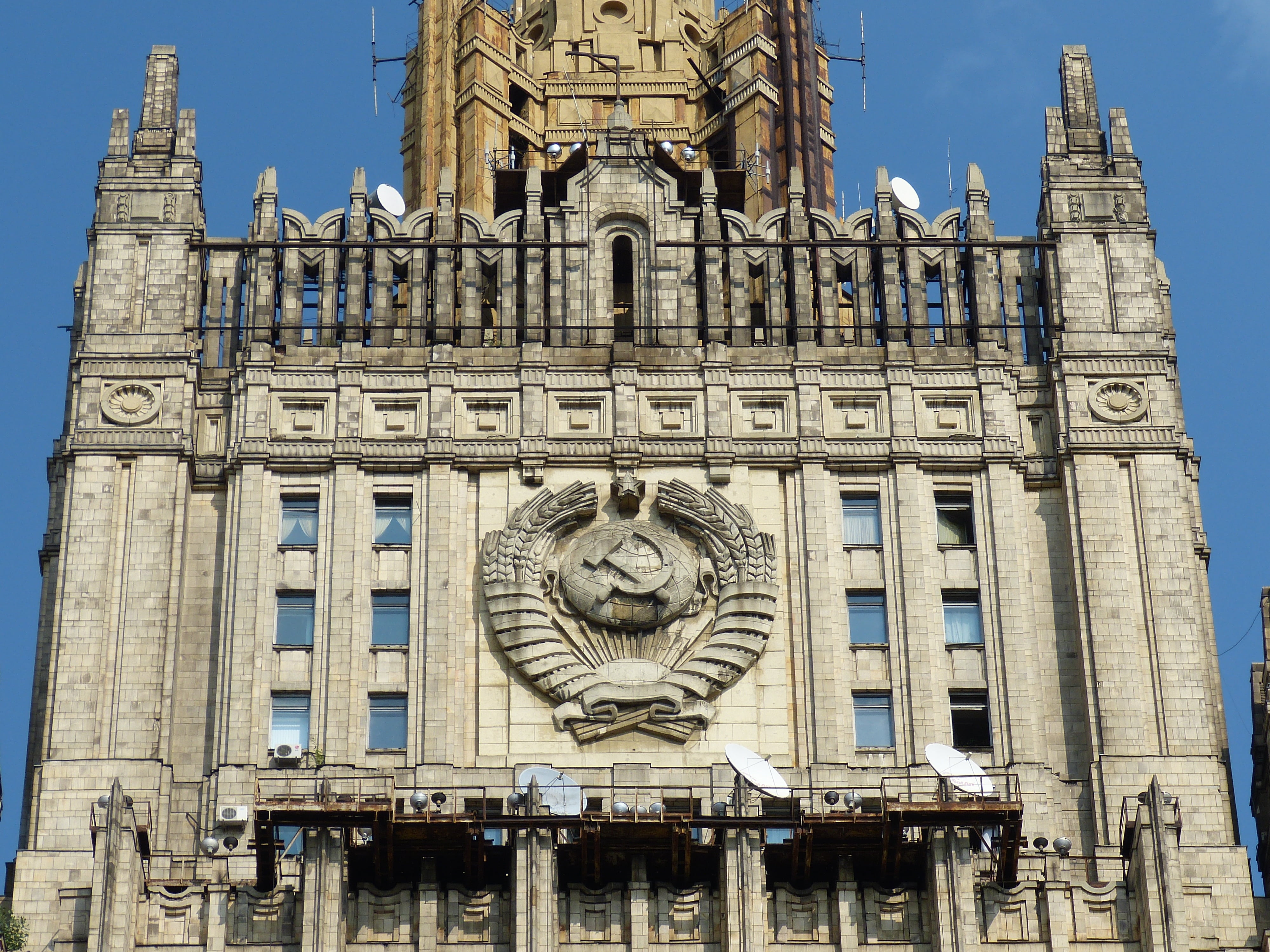 ministry of foreign affairs, russia, building, architecture, nature, government, history, skyscraper, travel, day, art and craft, tourism, building exterior, HD Wallpaper