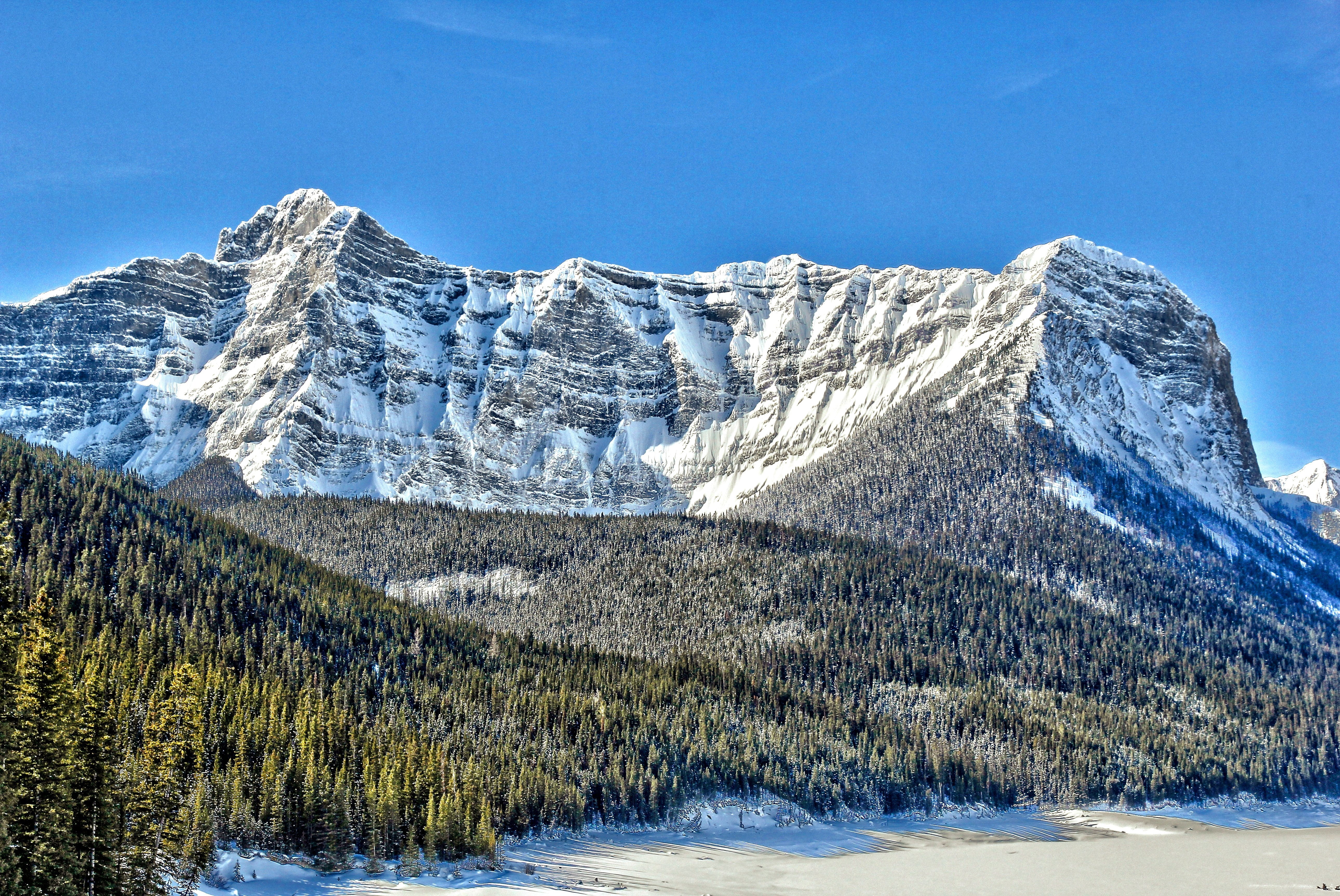 mountain range, tranquility, environment, ice, mountain, snow, outdoors, Canada, mountain peak, frozen, lake Aster, tranquil scene, snowcapped mountain, HD Wallpaper