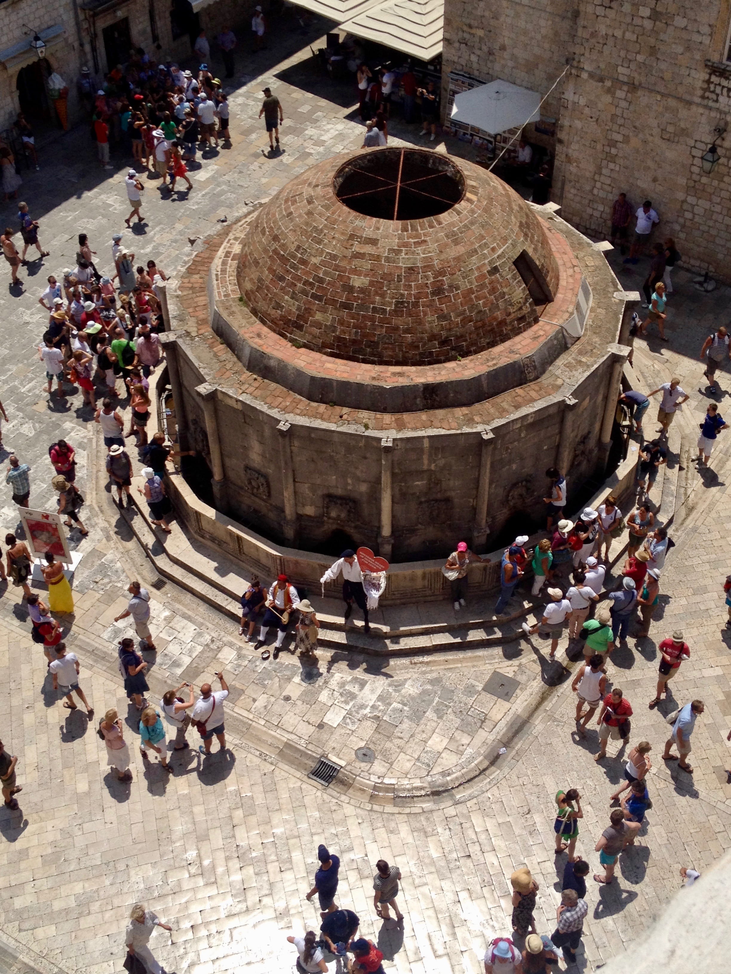 day, architecture, large group of people, real people, crowd, travel destinations, building exterior, history, high angle view, men, dubrovnik, outdoors, Phone HD Wallpaper