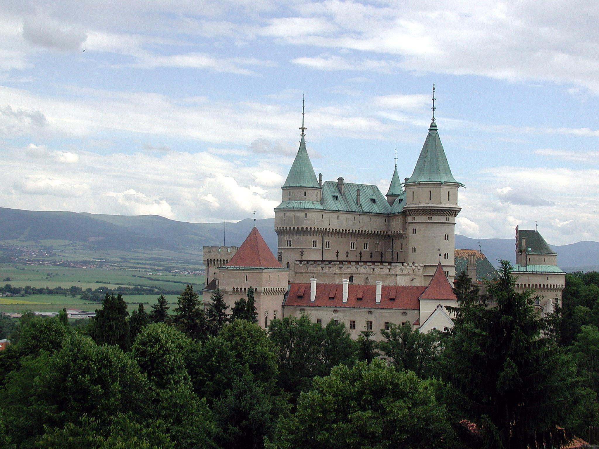 slovakia, castle, animals, 1080P, bojnice, HD Wallpaper