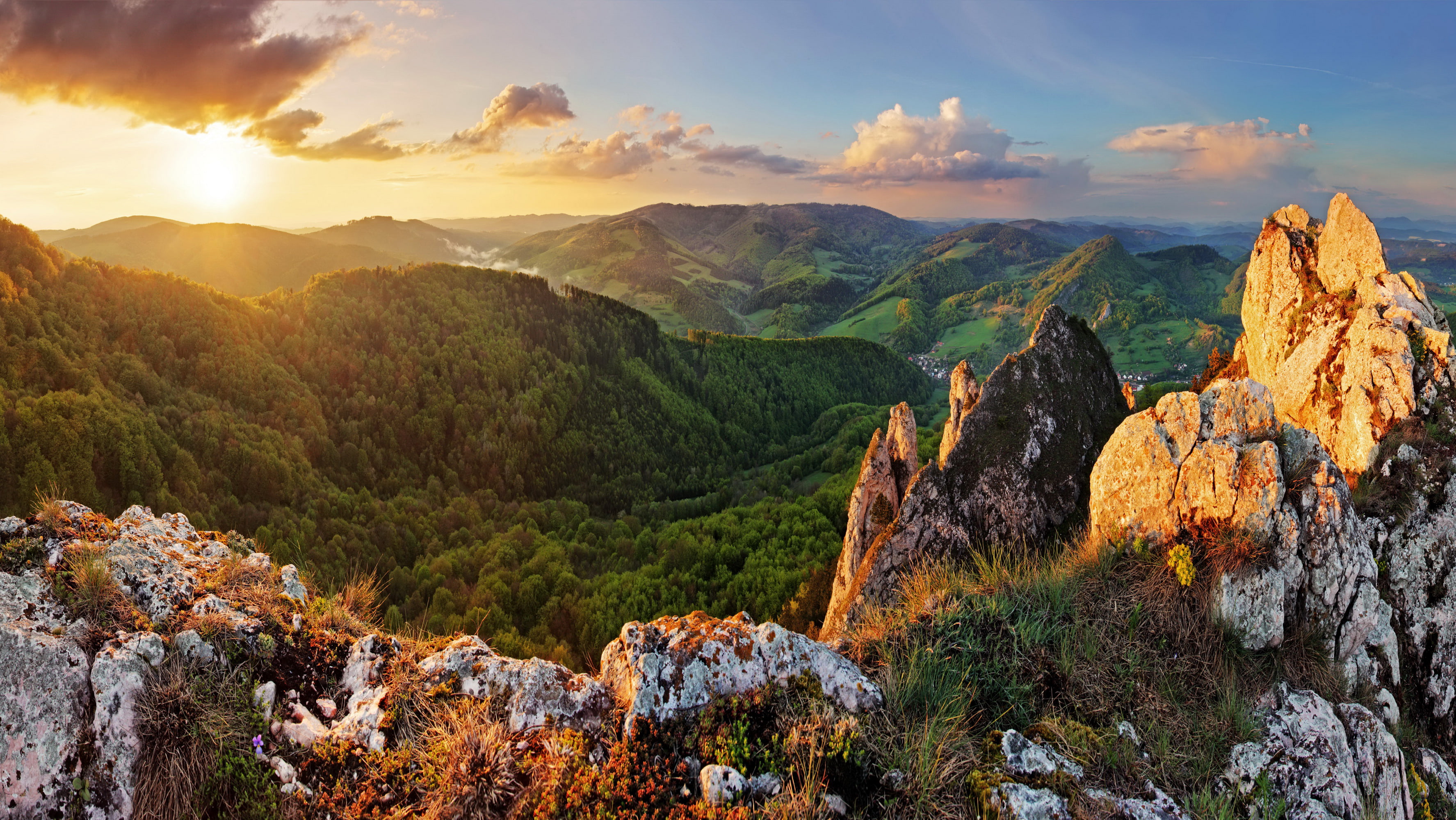 2K, Morning, Mountains, Sunrise, Slovakia, HD Wallpaper