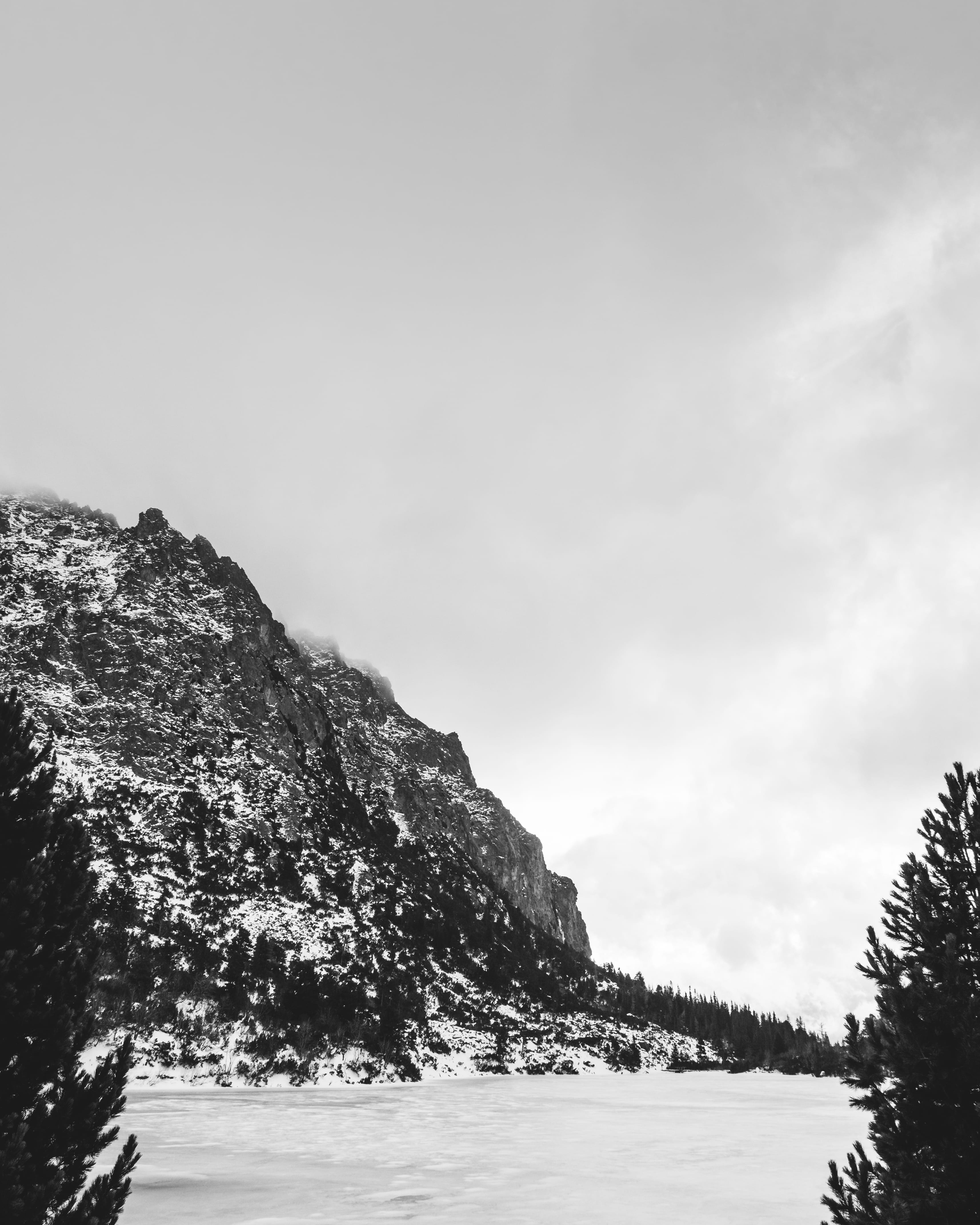 winter, clouds, cloud - sky, scenics - nature, rock, slovakia, moutain, trees, nature, mist, beauty in nature, outdoors, moutains, plant, ice, non-urban scene, Phone HD Wallpaper