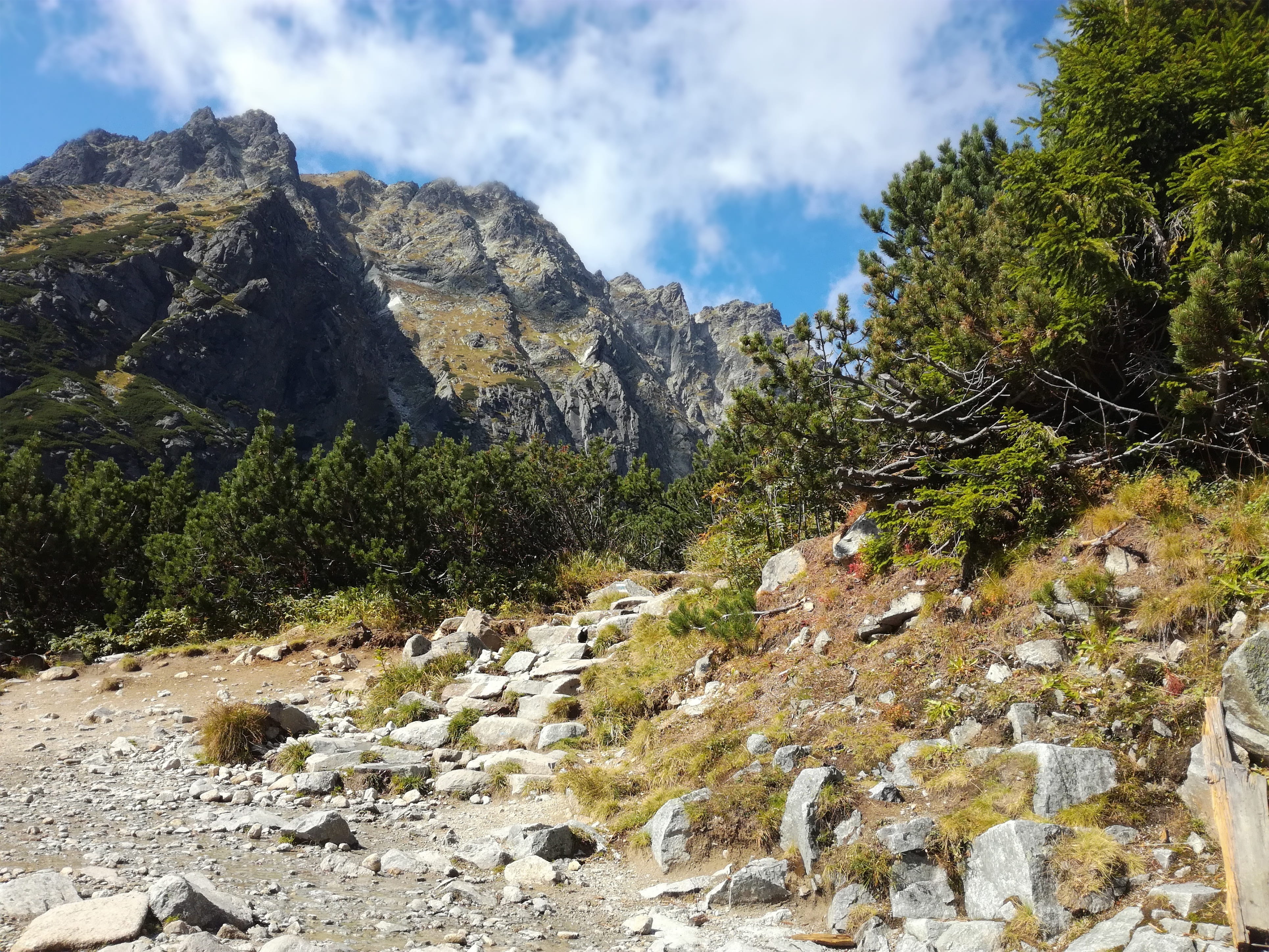 high tatras, travel, sky, tranquility, tranquil scene, formation, non-urban scene, solid, rock - object, mountain, rock formation, view, lake, slovakia, HD Wallpaper