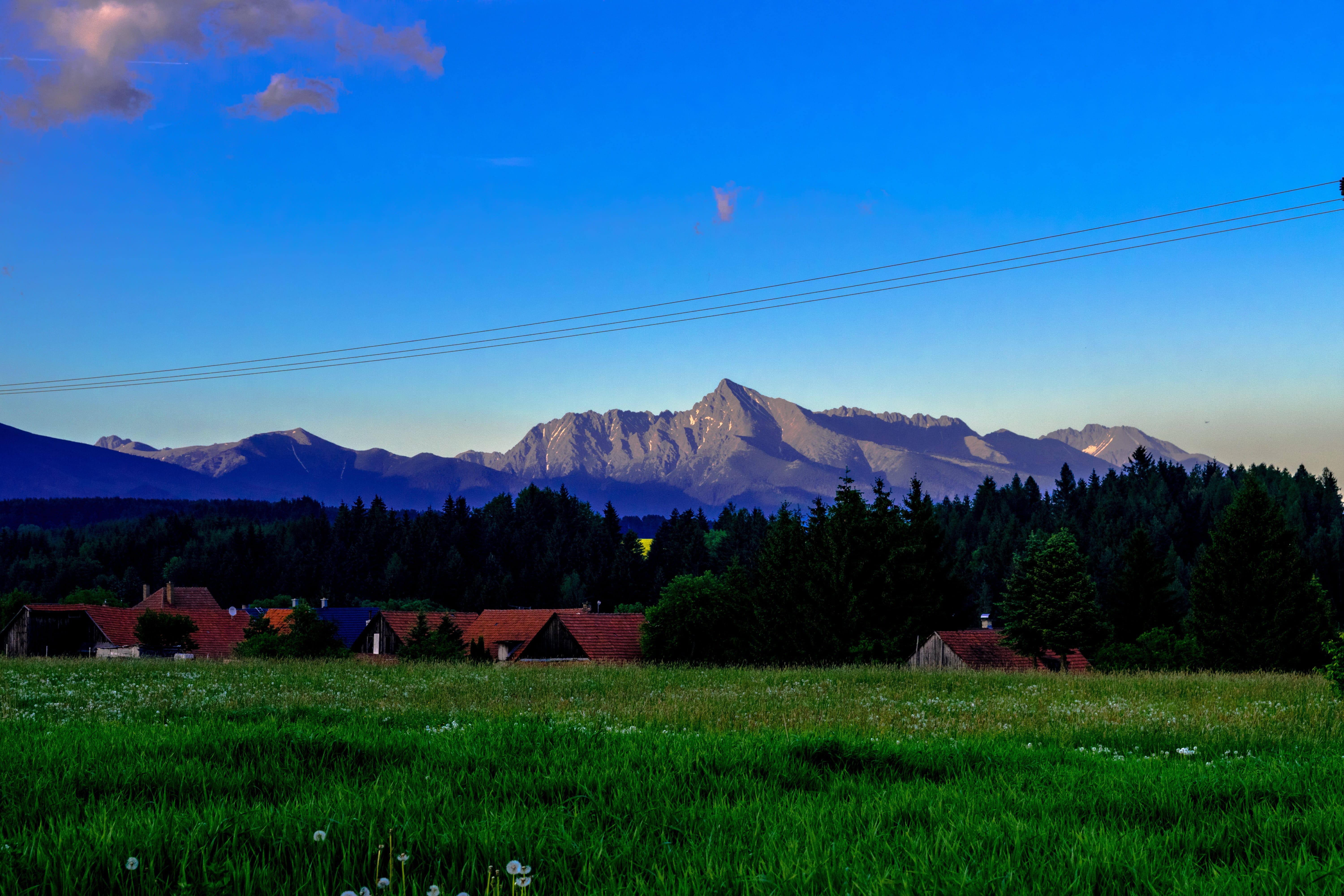 krivan, nature, beauty in nature, sky, outdoors, mountain range, environment, plant, mountain, clouds, view, hill, cable, scenics - nature, electricity, HD Wallpaper