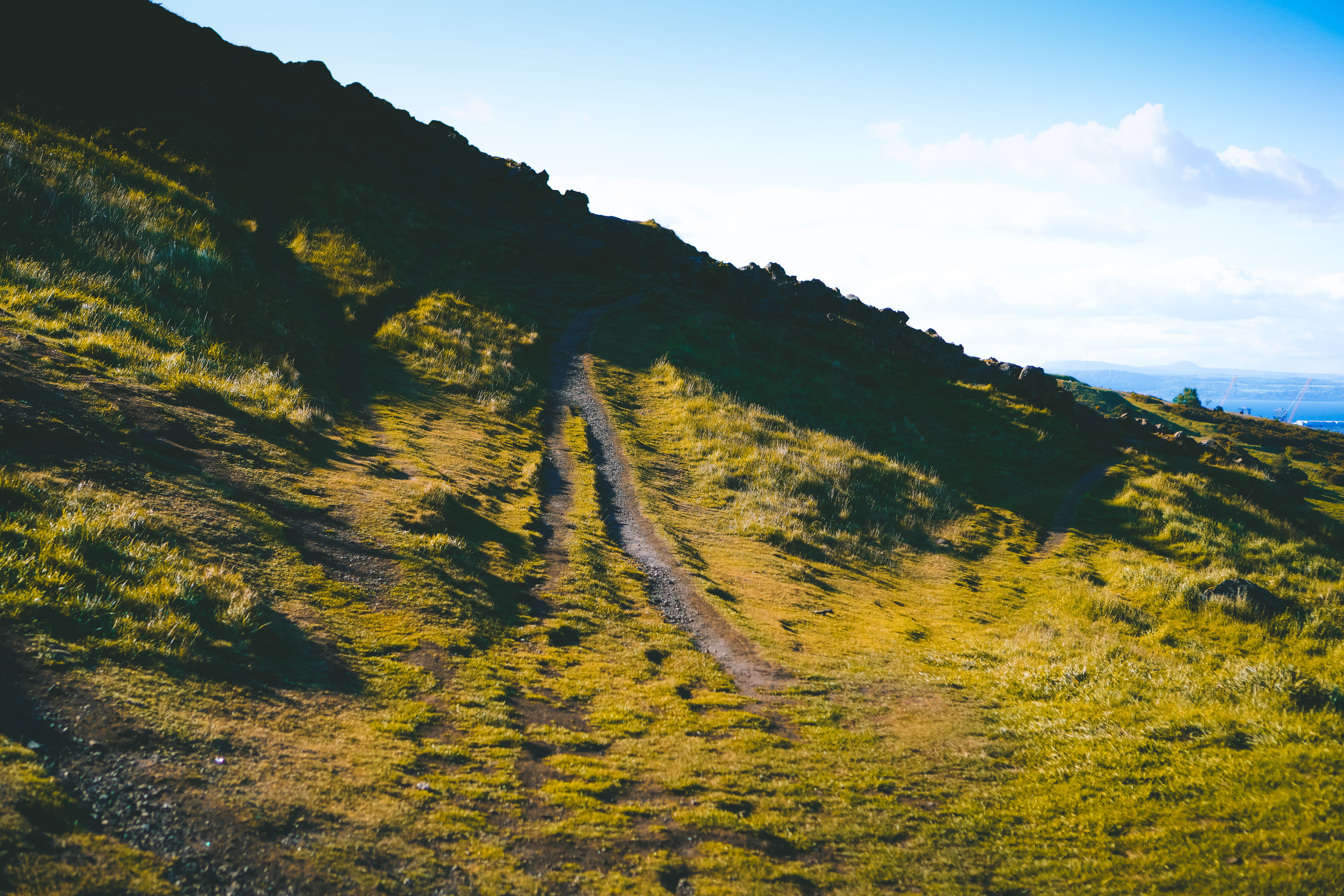 walkers, green color, grass, hills, idyllic, tranquil scene, european, tree, scenics - nature, hiking trails, sky, scotland, angles, trails, ground, united kingdom, HD Wallpaper