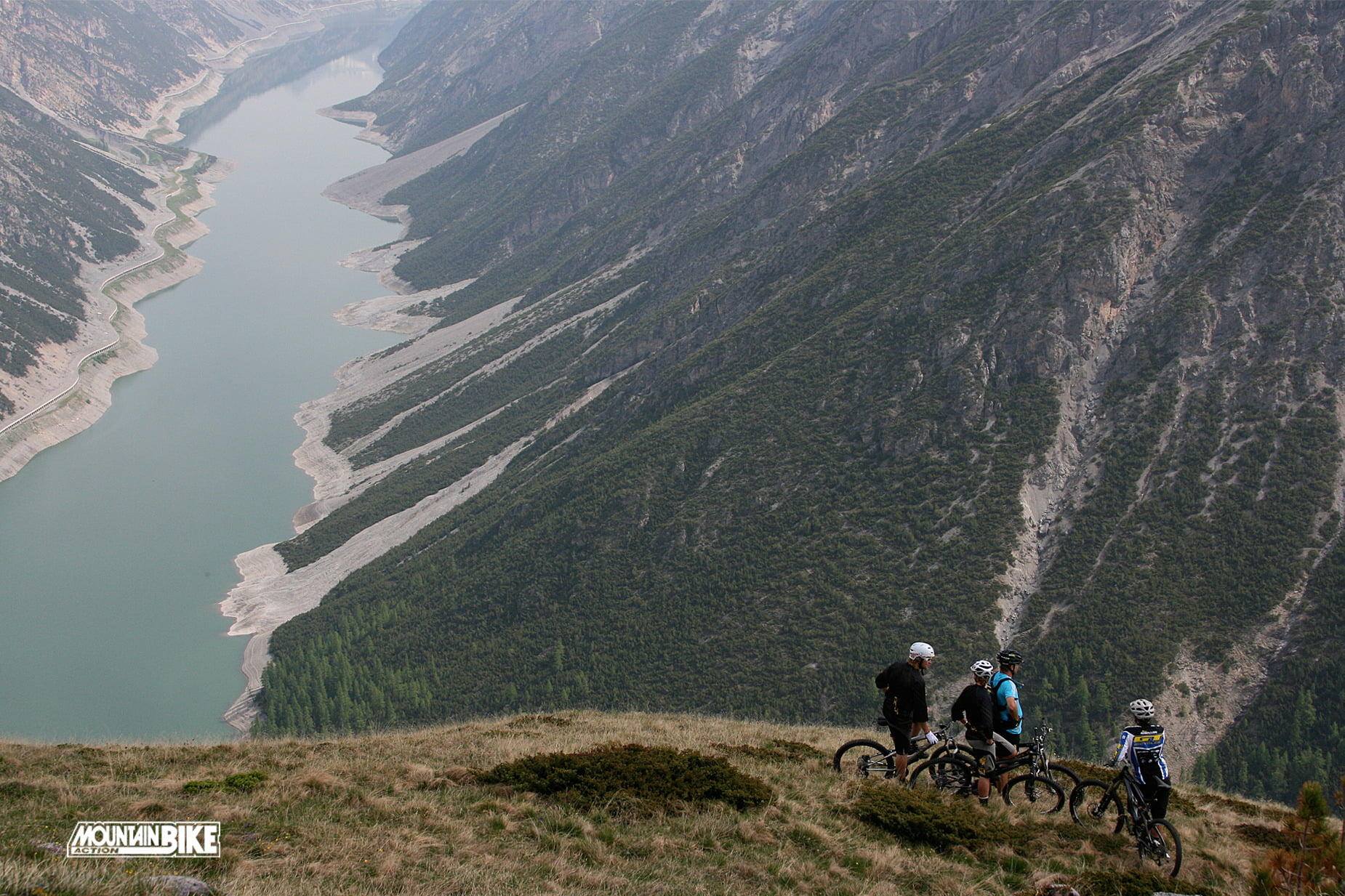 travel, nature, day, real people, leisure activity, mountains, outdoors, lake, environment, bike, scenics - nature, lifestyles, plant, mountain range, bicycle, HD Wallpaper