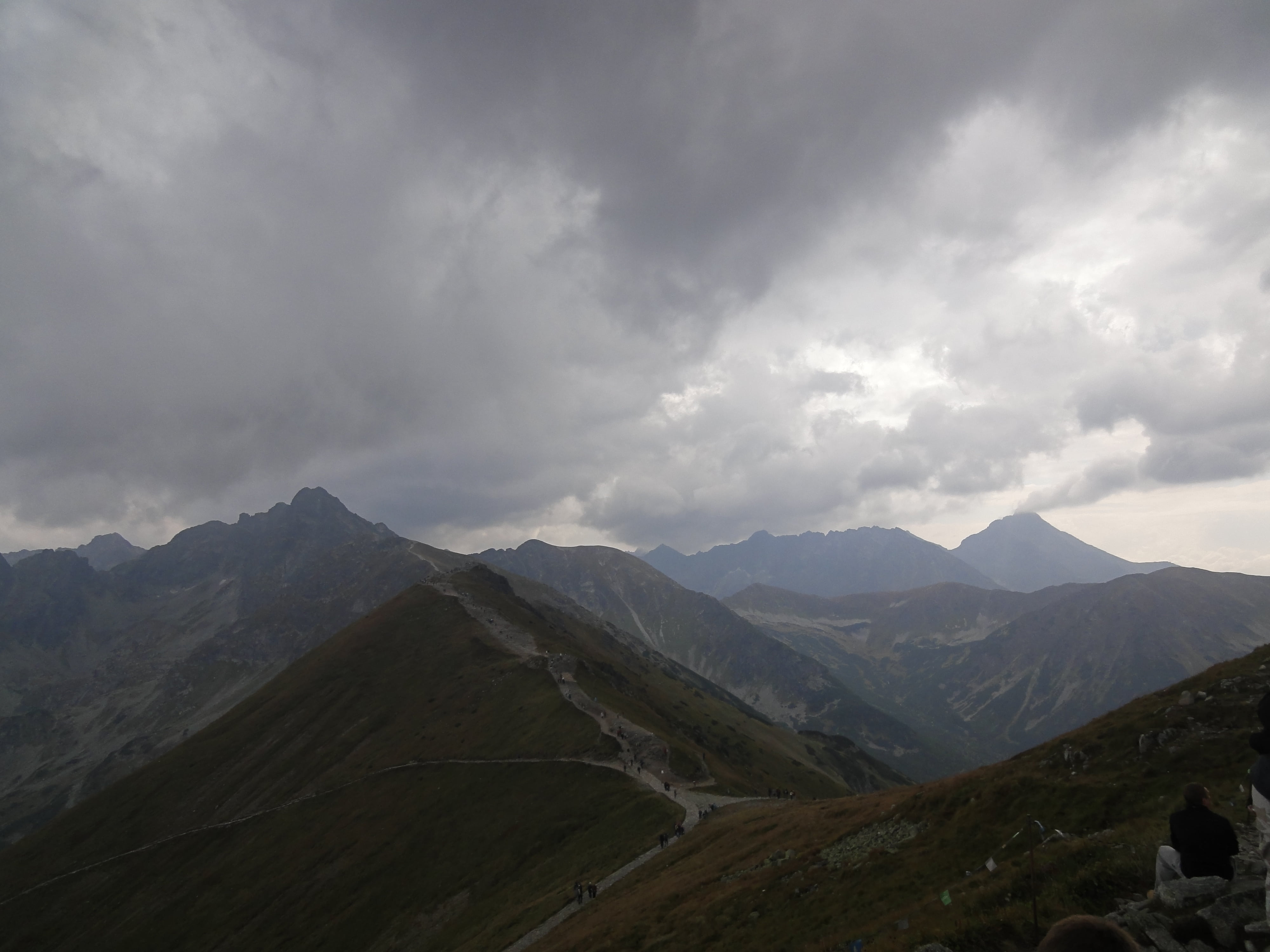 nature, non-urban scene, beauty in nature, scenics - nature, sky, clouds, view, hiking, travel, mountain, top view, overcast, dal, environment, polish tatras, HD Wallpaper