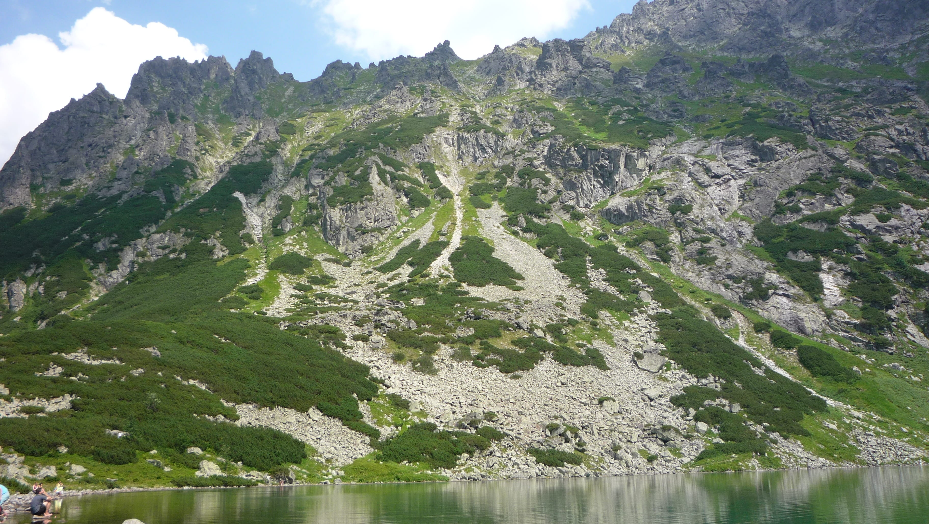 tatry, nature, the beauty of the mountains, tranquil scene, sky, landscape, view, day, formation, 2K, lake, polish tatras, mountains, top view, poland, HD Wallpaper