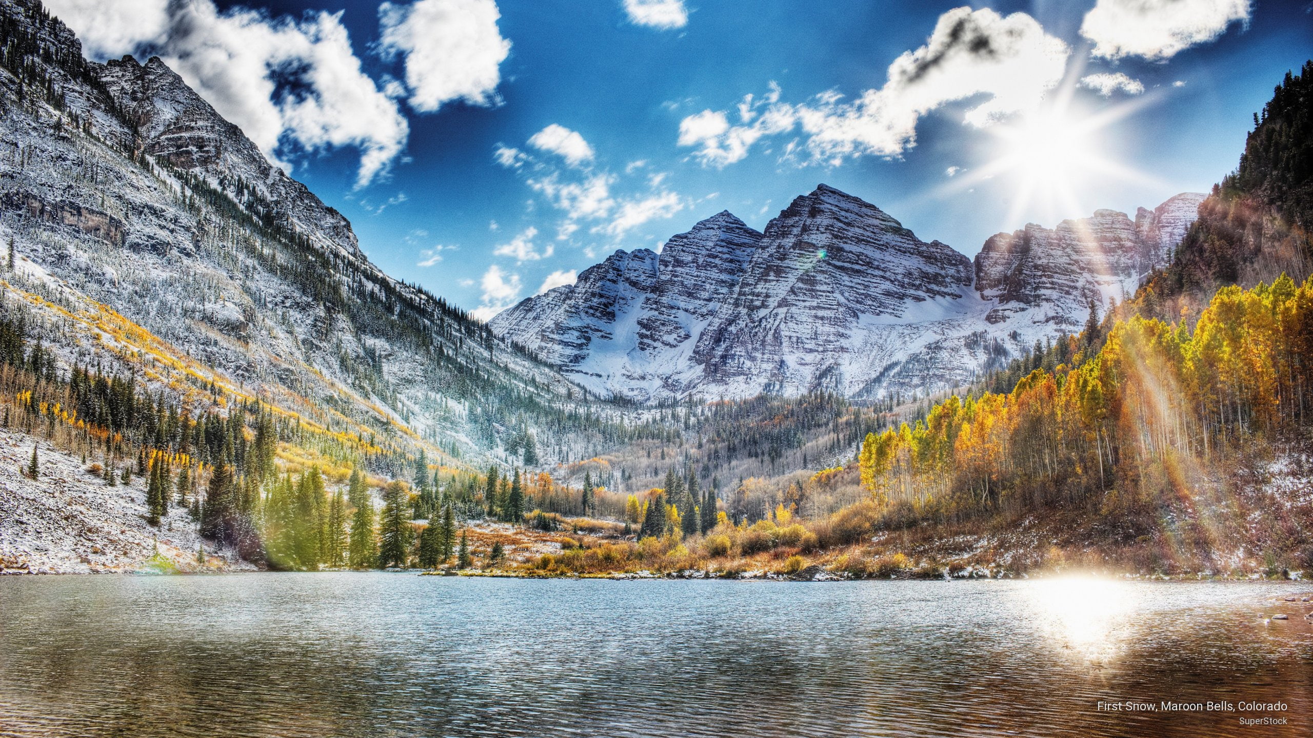 Mountains, first, maroon, 2K, snow, bells, colorado, HD Wallpaper