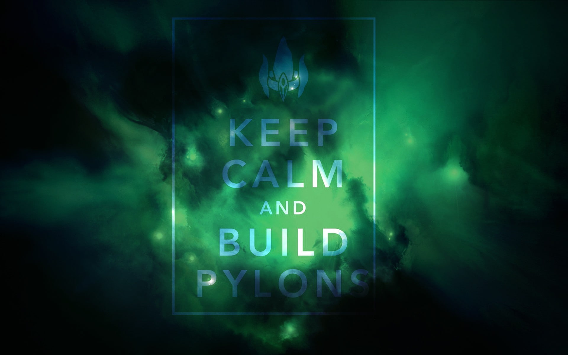 pylons, starcraft, video games, 1080P, hd, keep, calm, HD Wallpaper