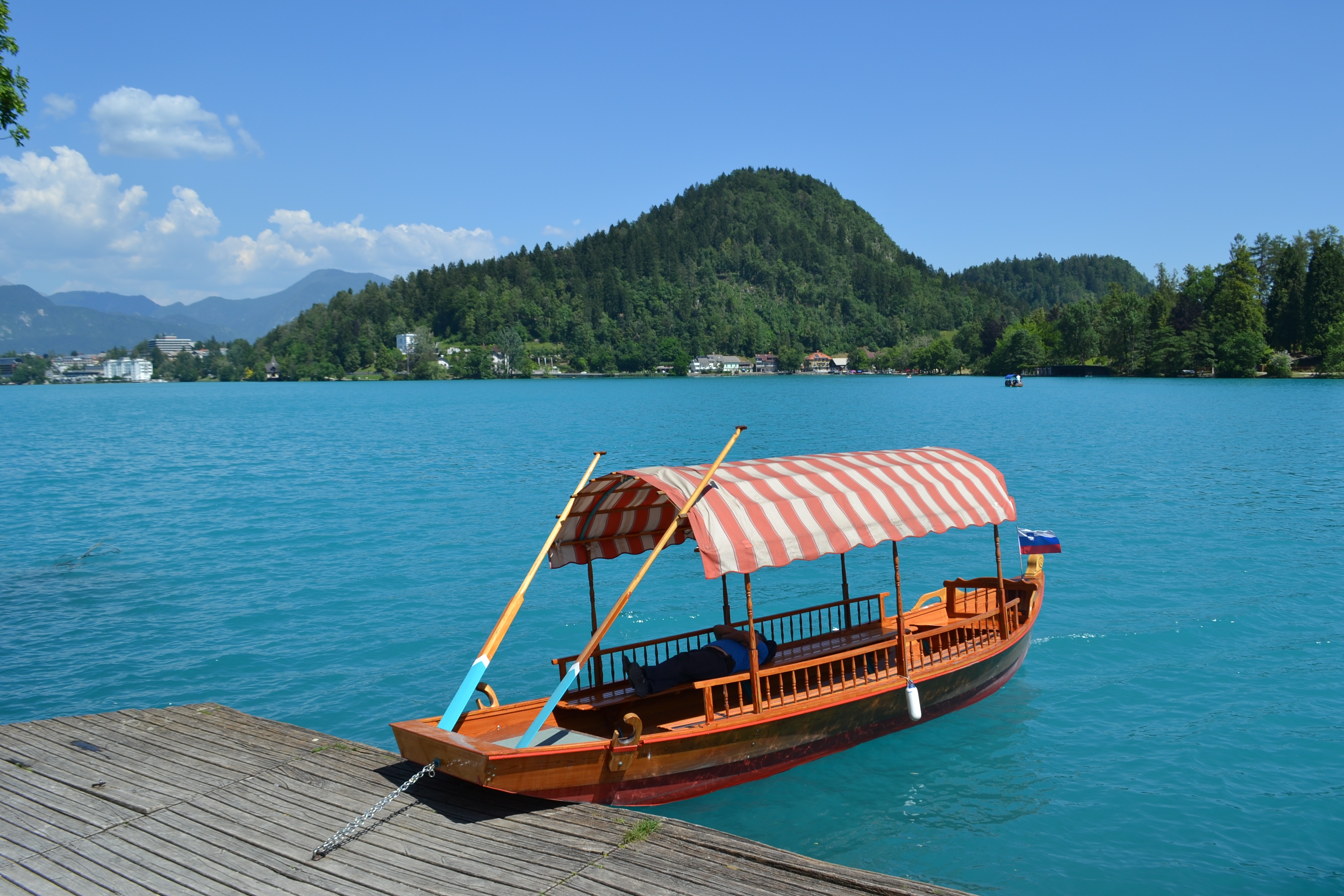 day, tranquility, nature, nautical vessel, 2K, blue, sea, body, bled, boat, boats, sky, mode of transportation, brown, non-urban scene, scenics - nature, HD Wallpaper