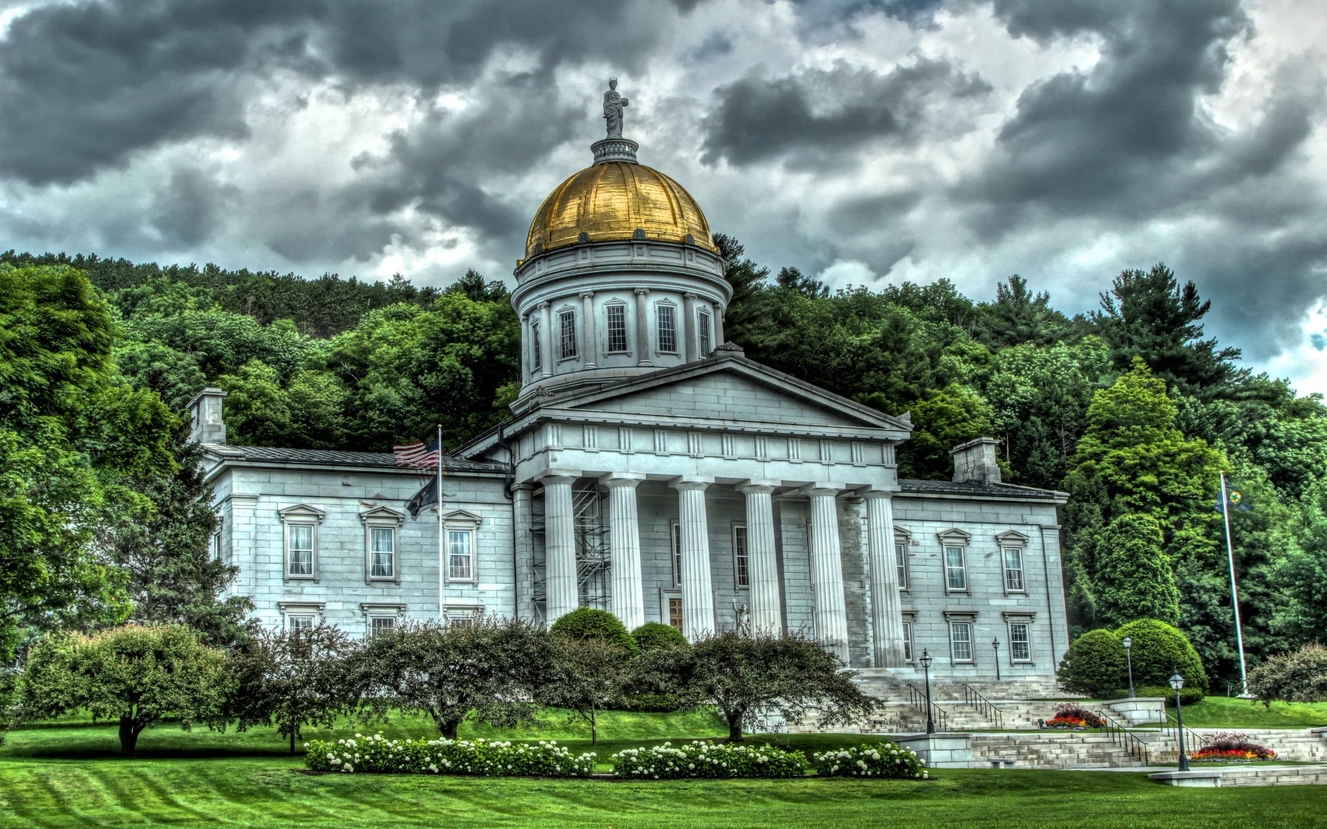 Man Made, 1080P, Vermont State House, HD Wallpaper