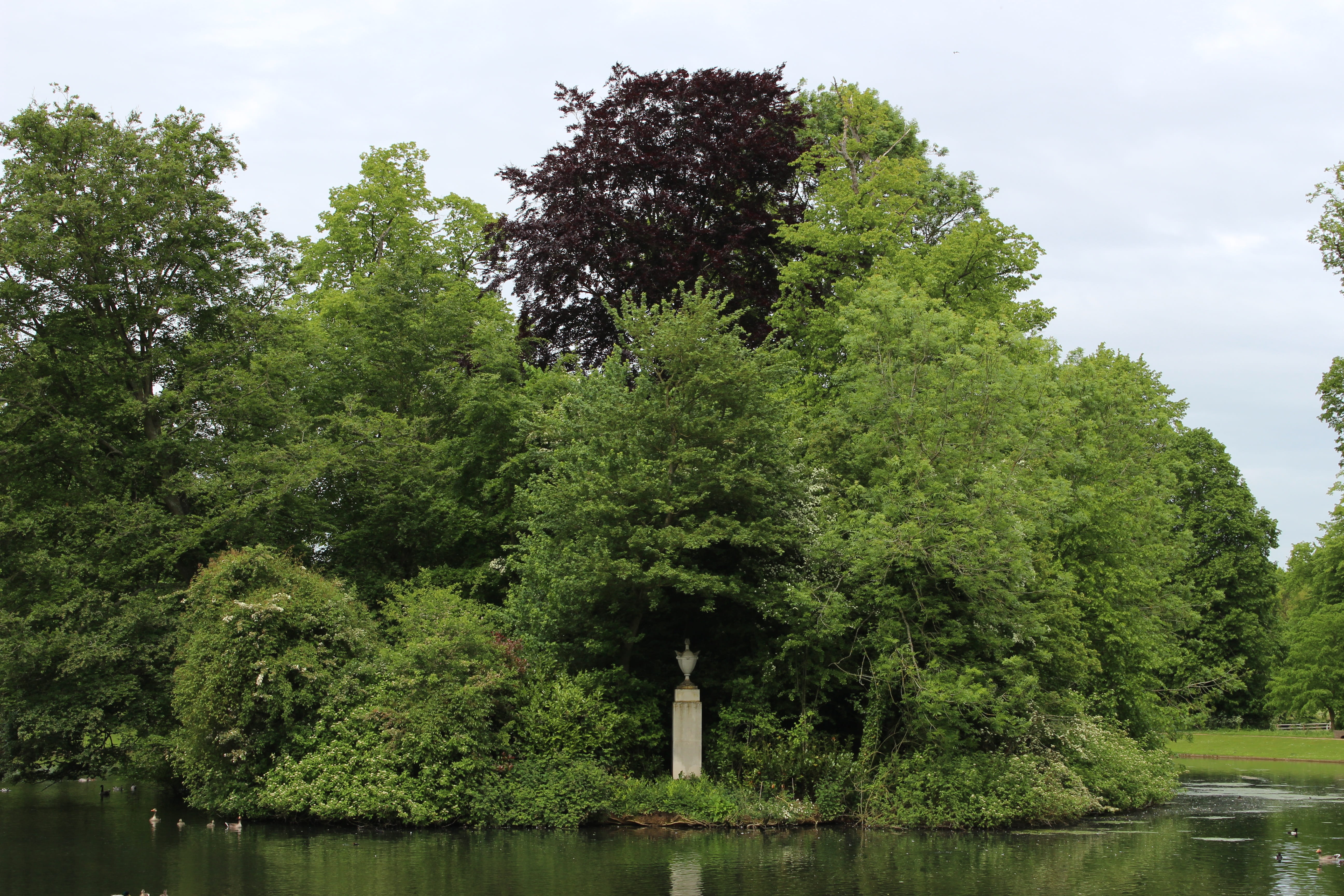 nature, tree, plant, day, water, green color, althorp, lady d, growth, Diana, park, dianas grave, waterfront, Gravestone, foliage, tranquility, garden, HD Wallpaper