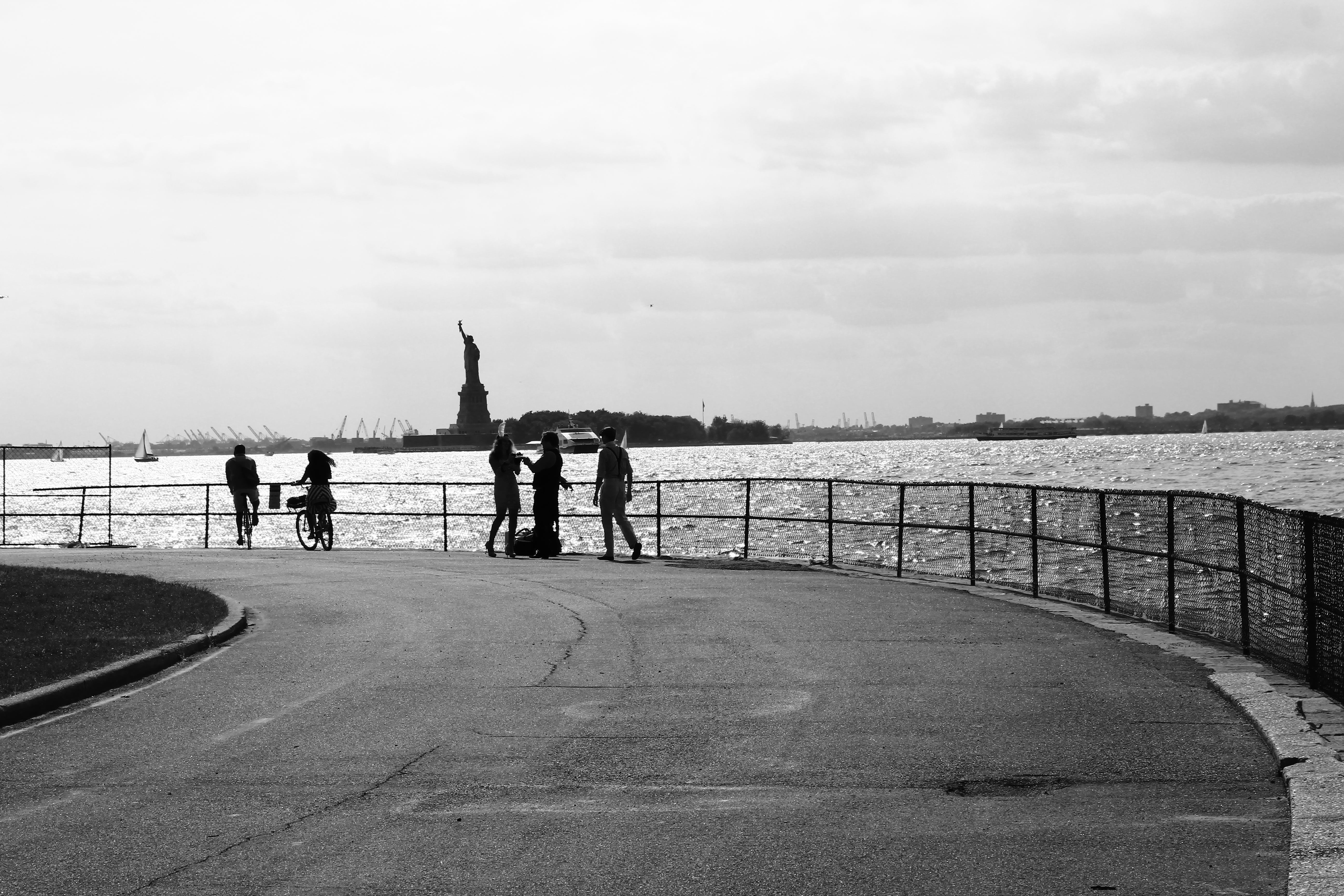 democracy, lady, hudson, sky, america, built structure, independence, transportation, outdoors, day, attraction, metropolitan, 5K, bridge, famous, liberty, HD Wallpaper