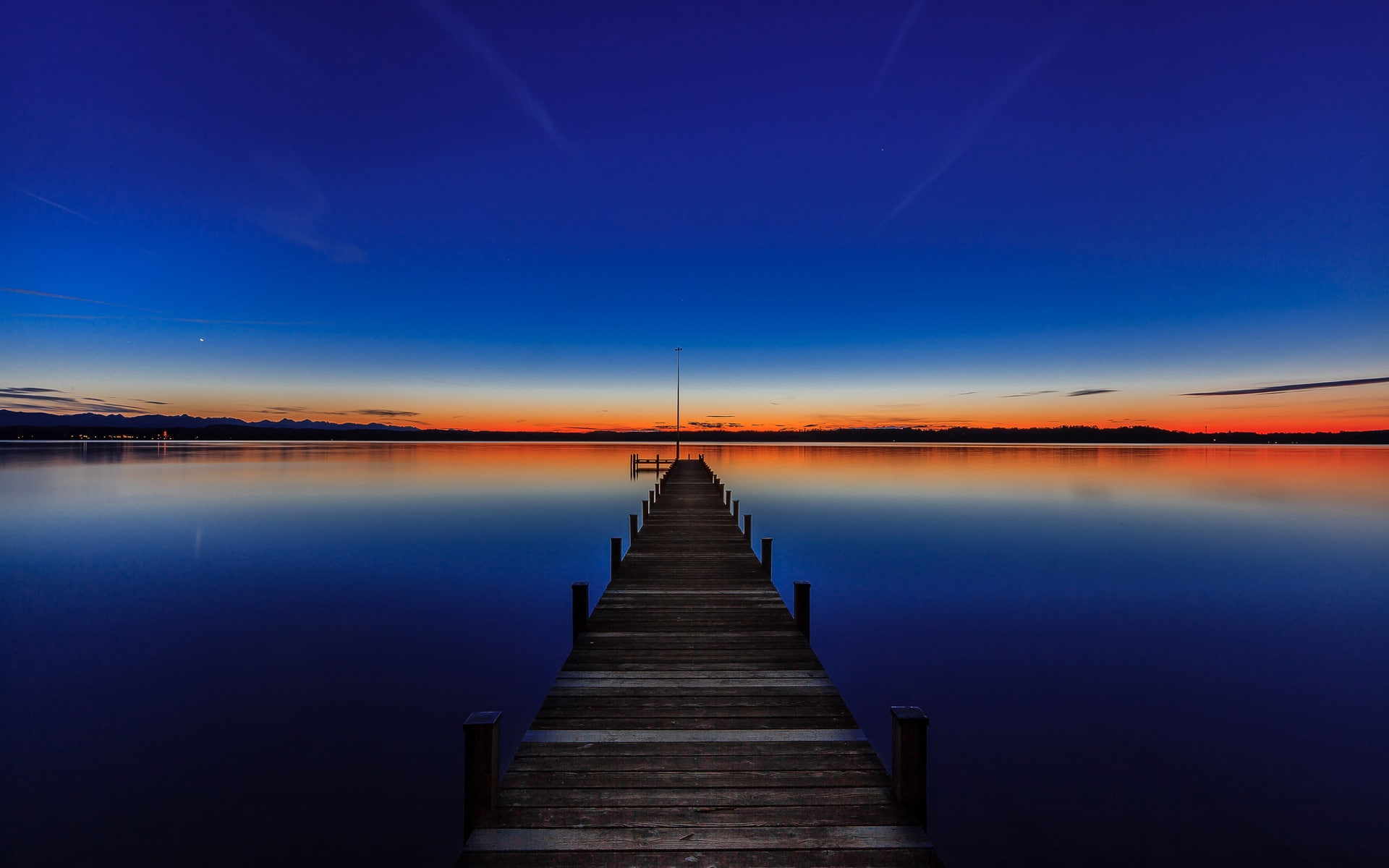 1080P, Pier, Lake, Bavaria, Sunset, Starnberg, Germany, HD Wallpaper