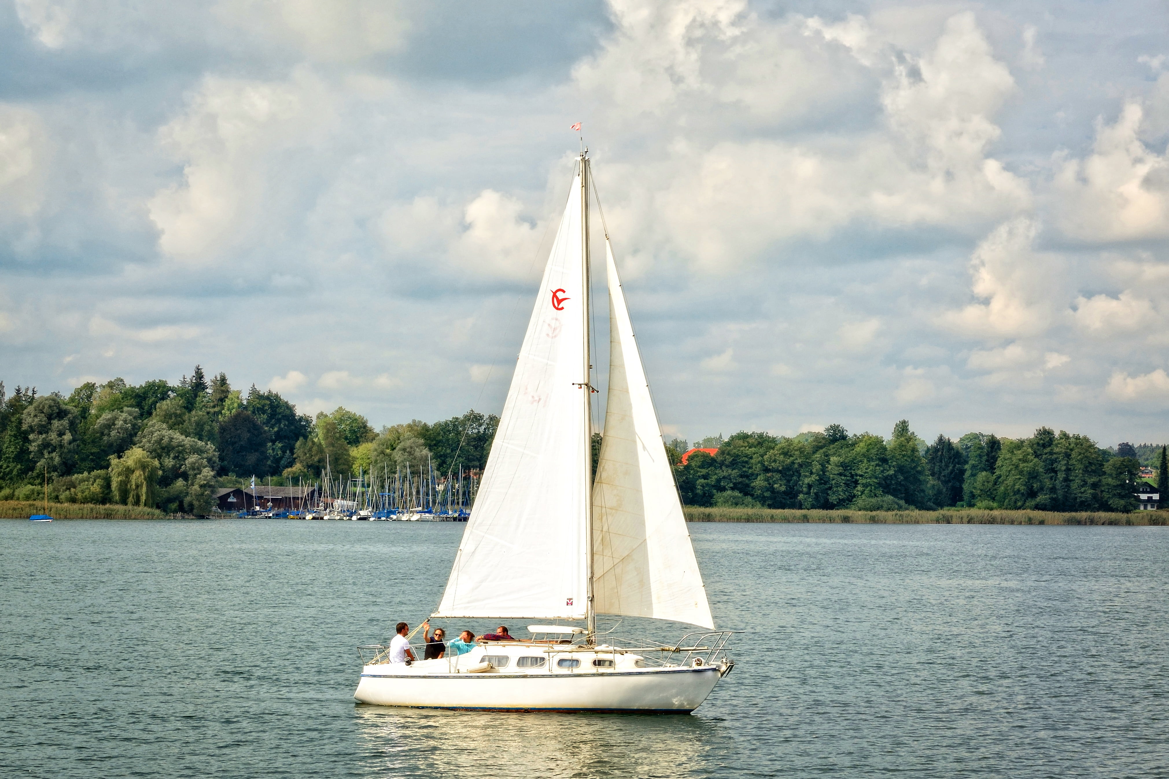 hobby, recovery, fun, chiemsee, outdoors, trip, sailing, lake, leisure, canvas, sail, waterfront, mode of transportation, tour, travel, ship, boot, holiday, HD Wallpaper