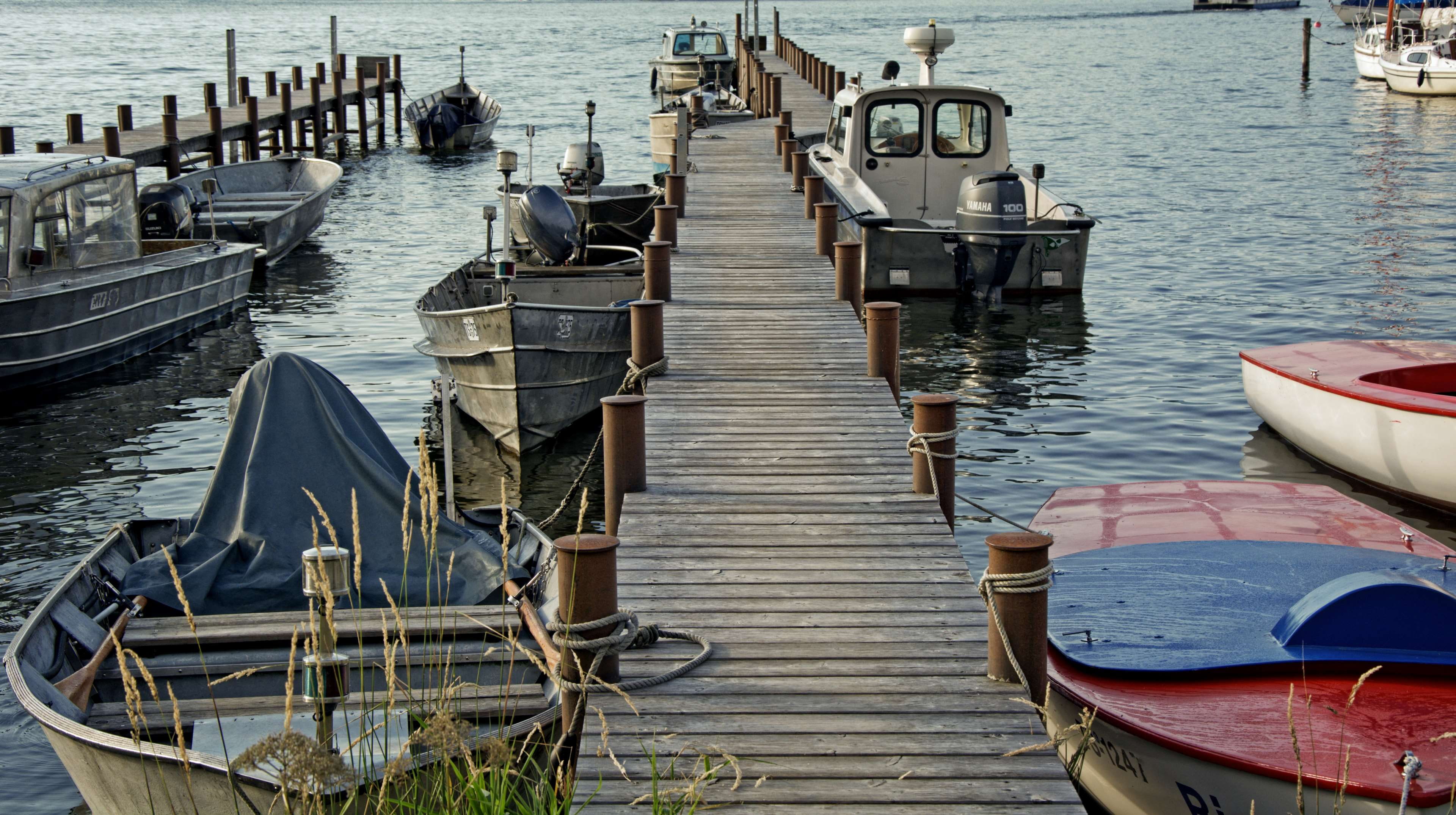 chiemsee, 4K, water sports, investors, wooden post, shipping, nature, outdoors, transportation, wood - material, jetty, anchorage, high angle view, port, HD Wallpaper