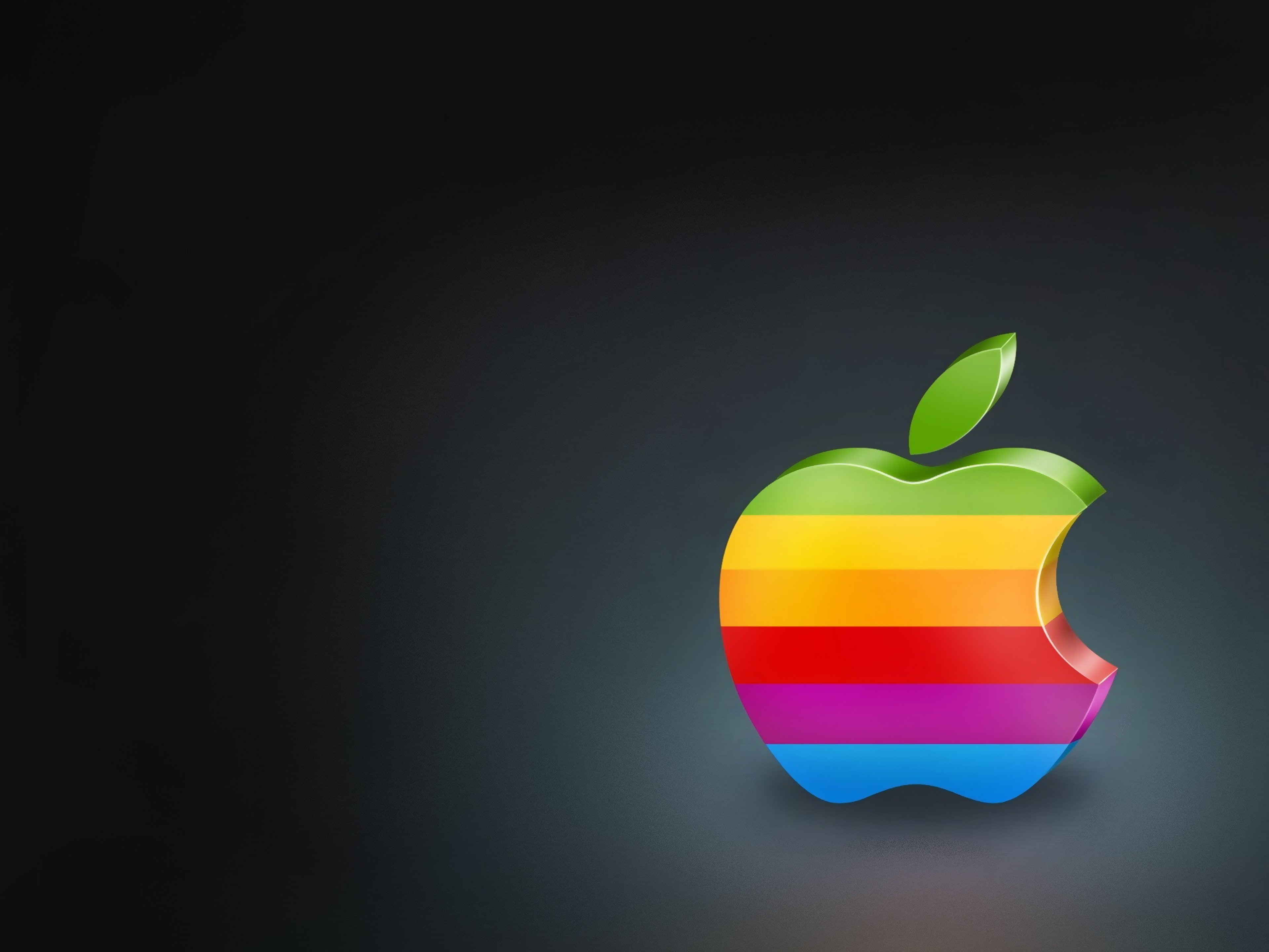 apple, 4K, colors, logo, background, mac, HD Wallpaper
