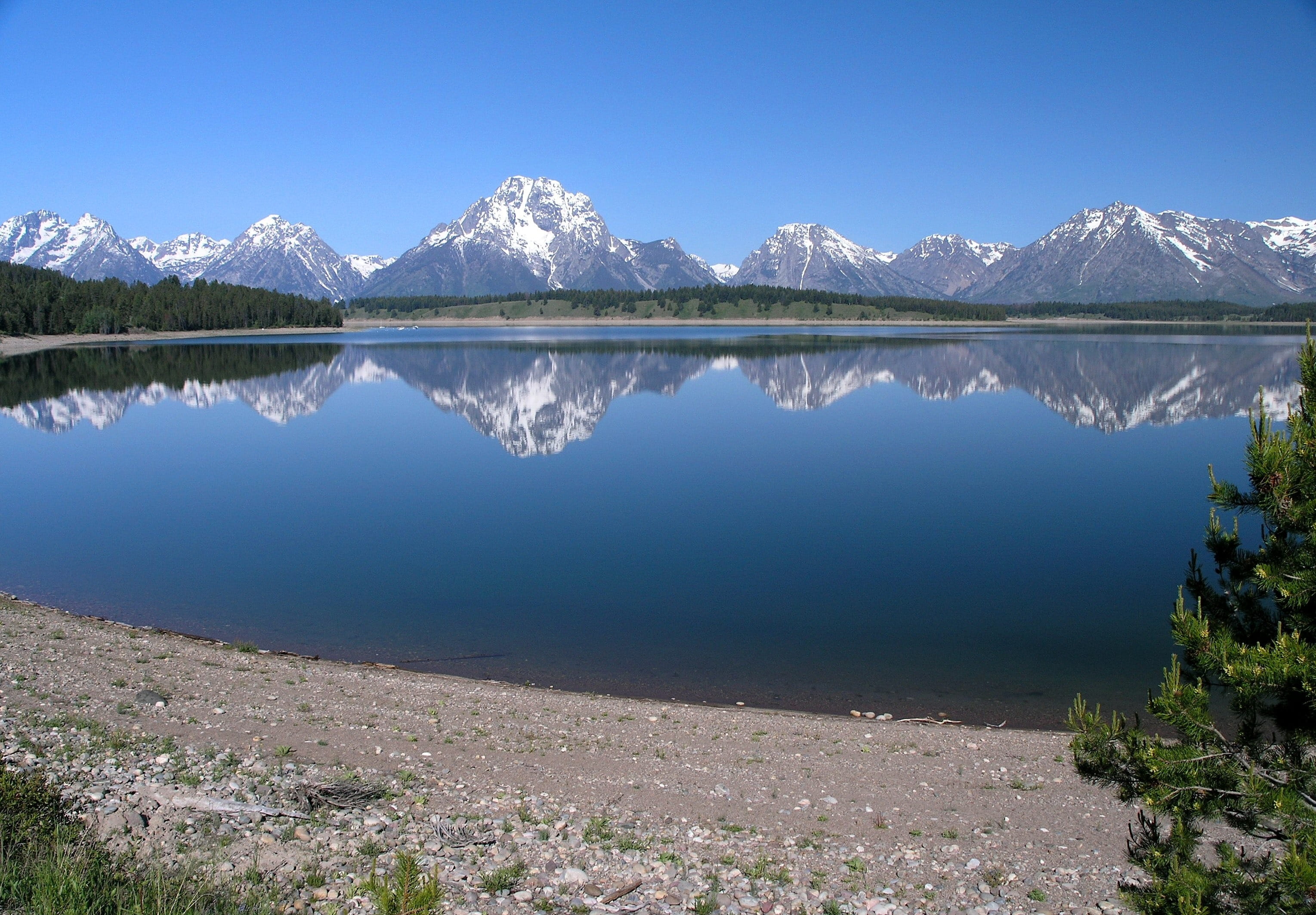 desktop backgrounds, water, scenic, environment, reflection, 2K, scenics - nature, mountain peak, mountains, no people, landscape, calm, mac, HD Wallpaper