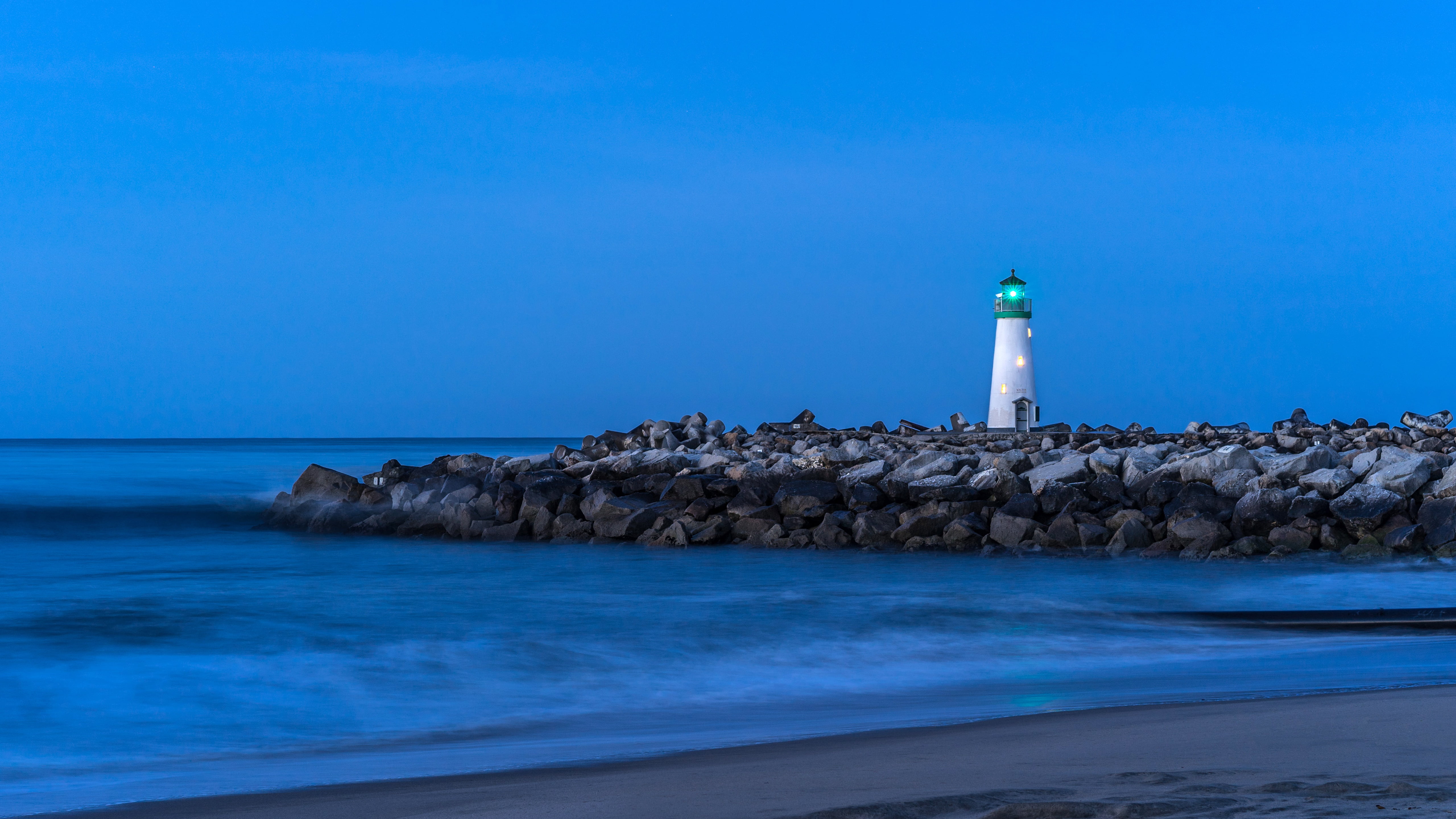 California, walton lighthouse, sea, lighthouse, 5K, santa cruz (california), HD Wallpaper