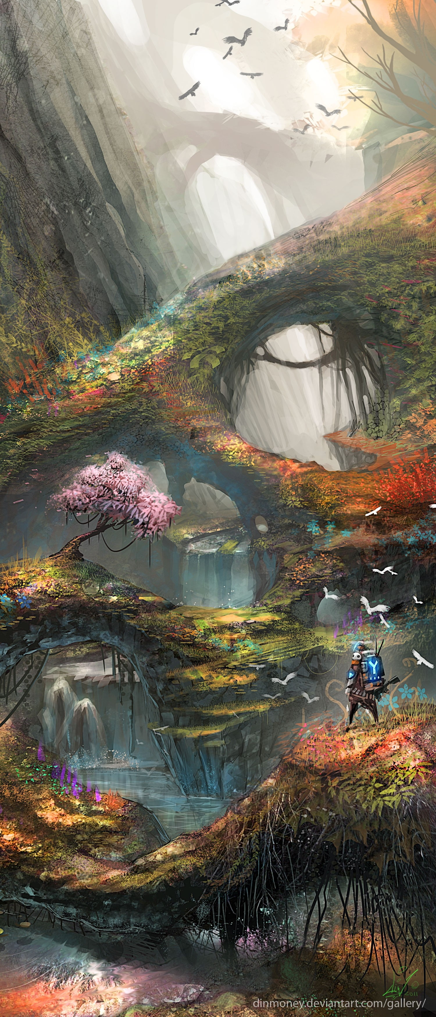 drawings, Video Games, digital, art, forest, 2K, landscapes, video, hd, animals, birds, paintings, fantasy, artwork, games, illustrations, Phone HD Wallpaper