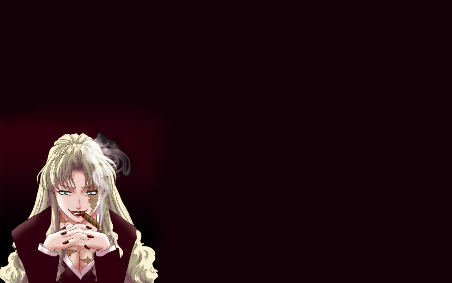 blond hair, 720P, copy space, young adult, Black Lagoon, performance, indoors, adult, headshot, front view, one person, arts culture and entertainment, HD Wallpaper