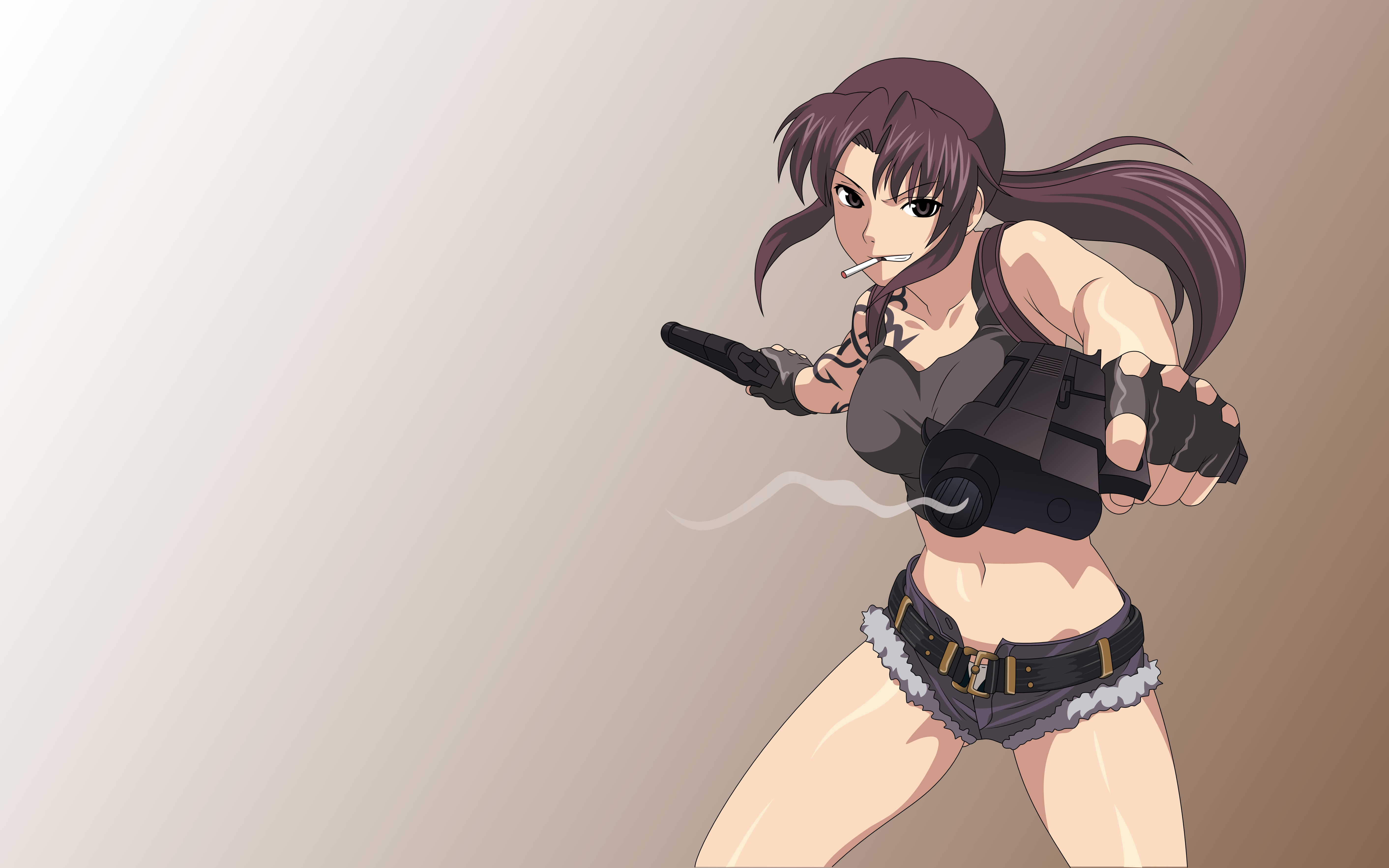 5K, anime girls anime black lagoon revy, HD Wallpaper