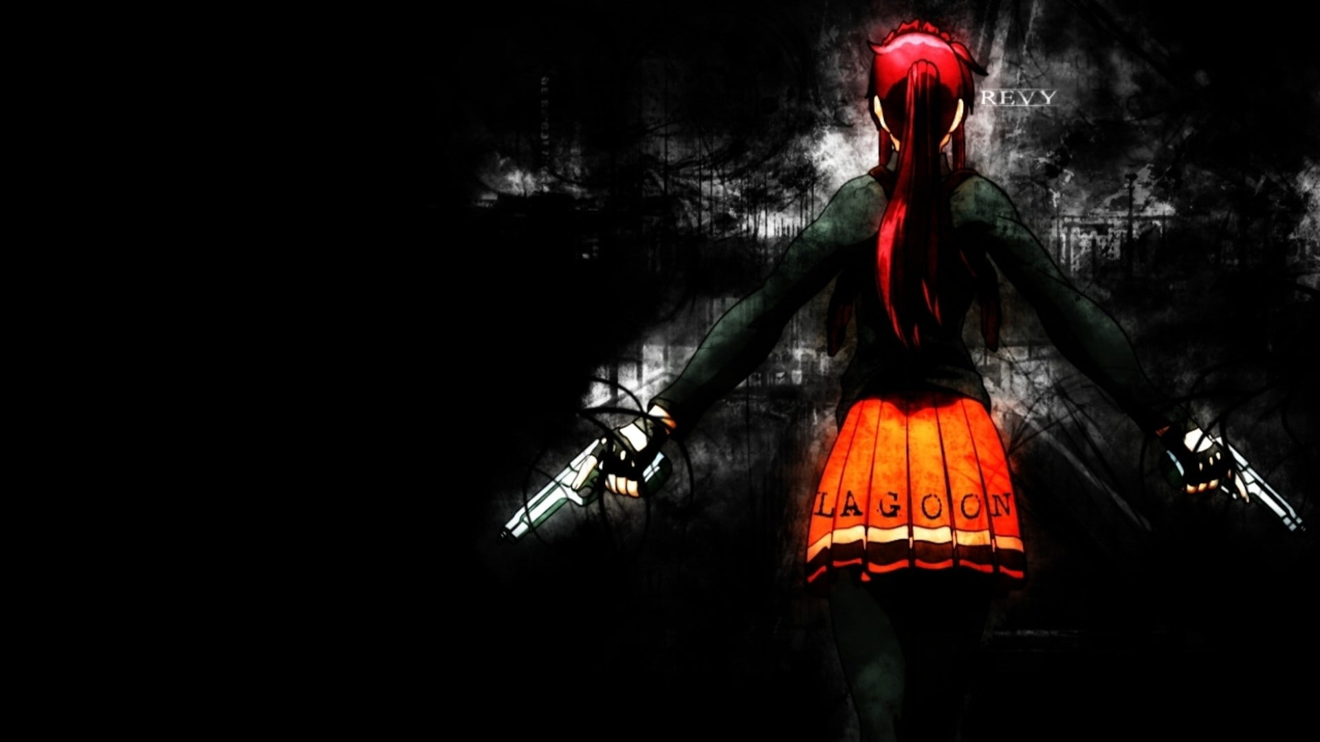 anime girls, Black Lagoon, Revy, 1080P, HD Wallpaper