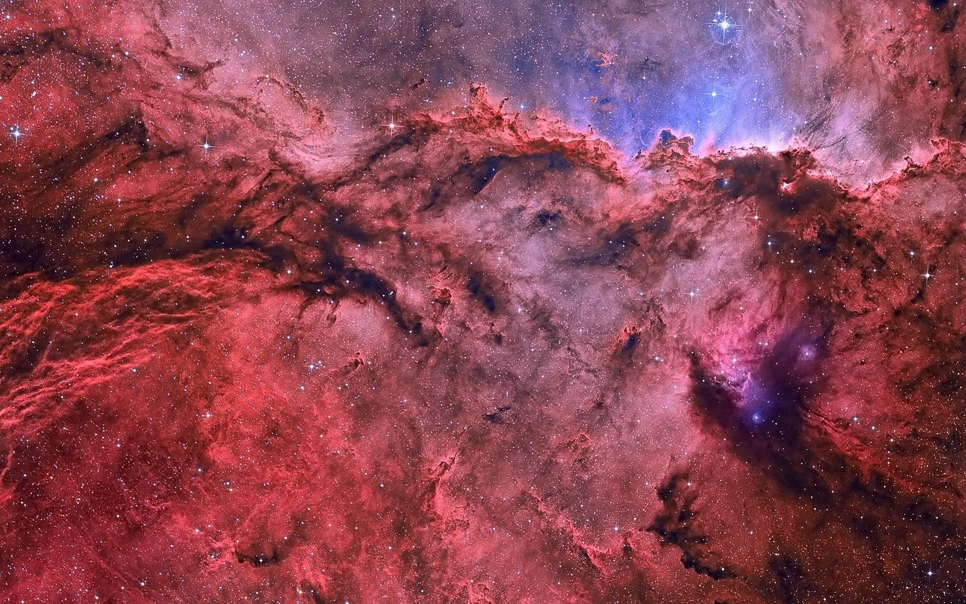 star, purple, galaxy, blue, 1920x1200, red, universe, 1080P, space, nebula, HD Wallpaper