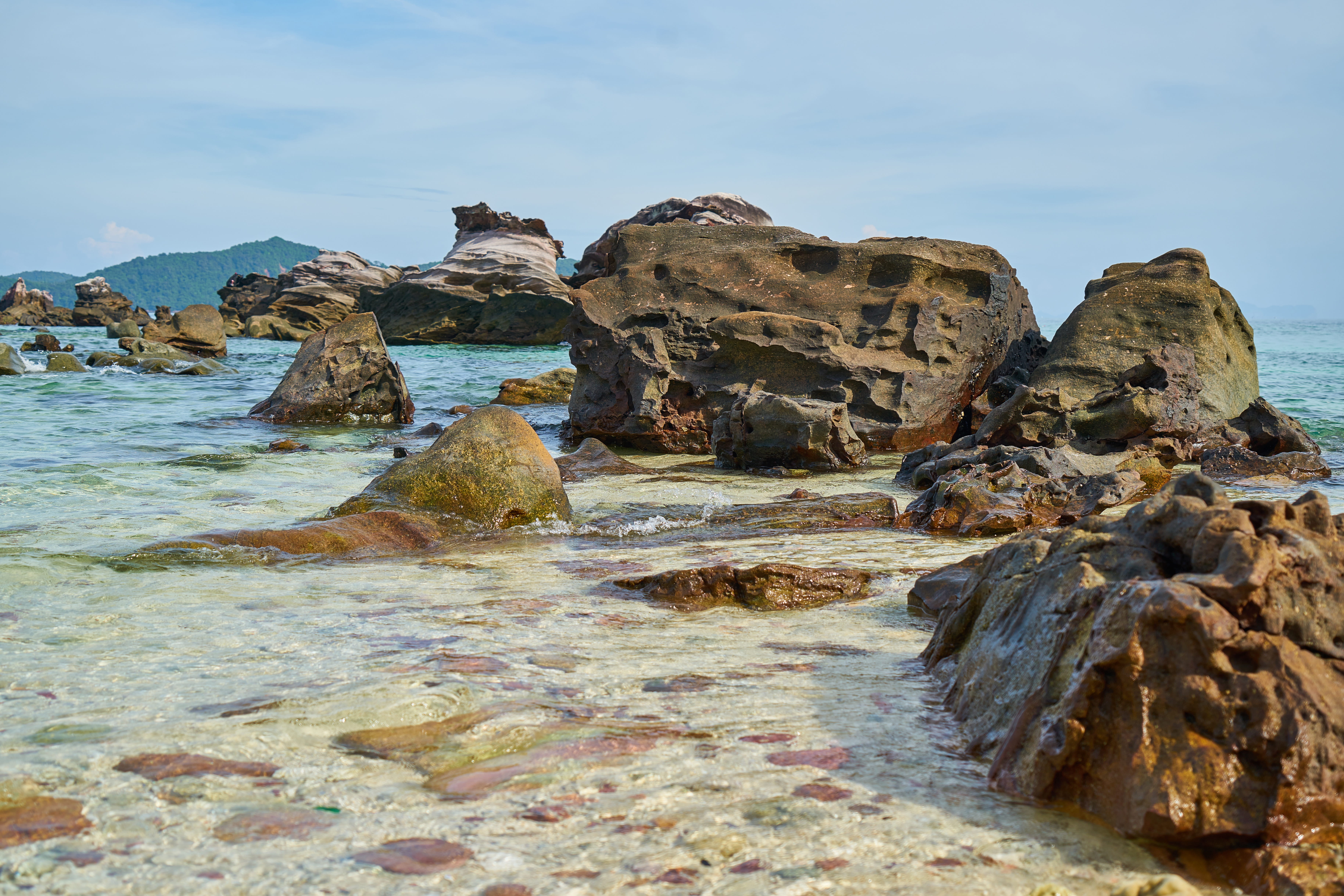 Nature, tropical, solid, tranquility, rocky coastline, vacation, travel, season, outdoors, tranquil scene, non-urban scene, land, rocks, rock, rock - object, HD Wallpaper