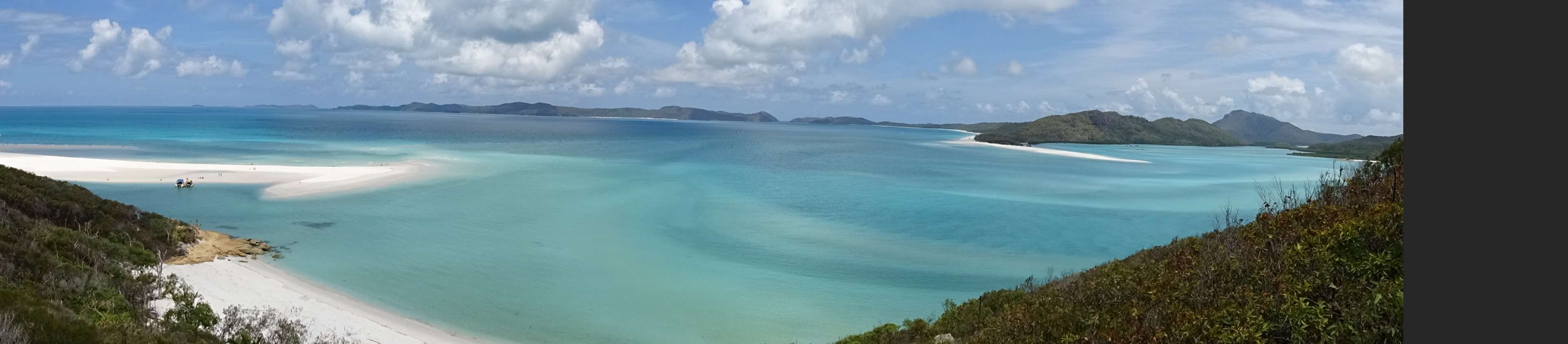 sea, scenics - nature, lagoon, outdoors, horizon over water, turquoise colored, 4K, tranquility, whitsundays, sky, panoramic, land, bay, travel, coastline, HD Wallpaper