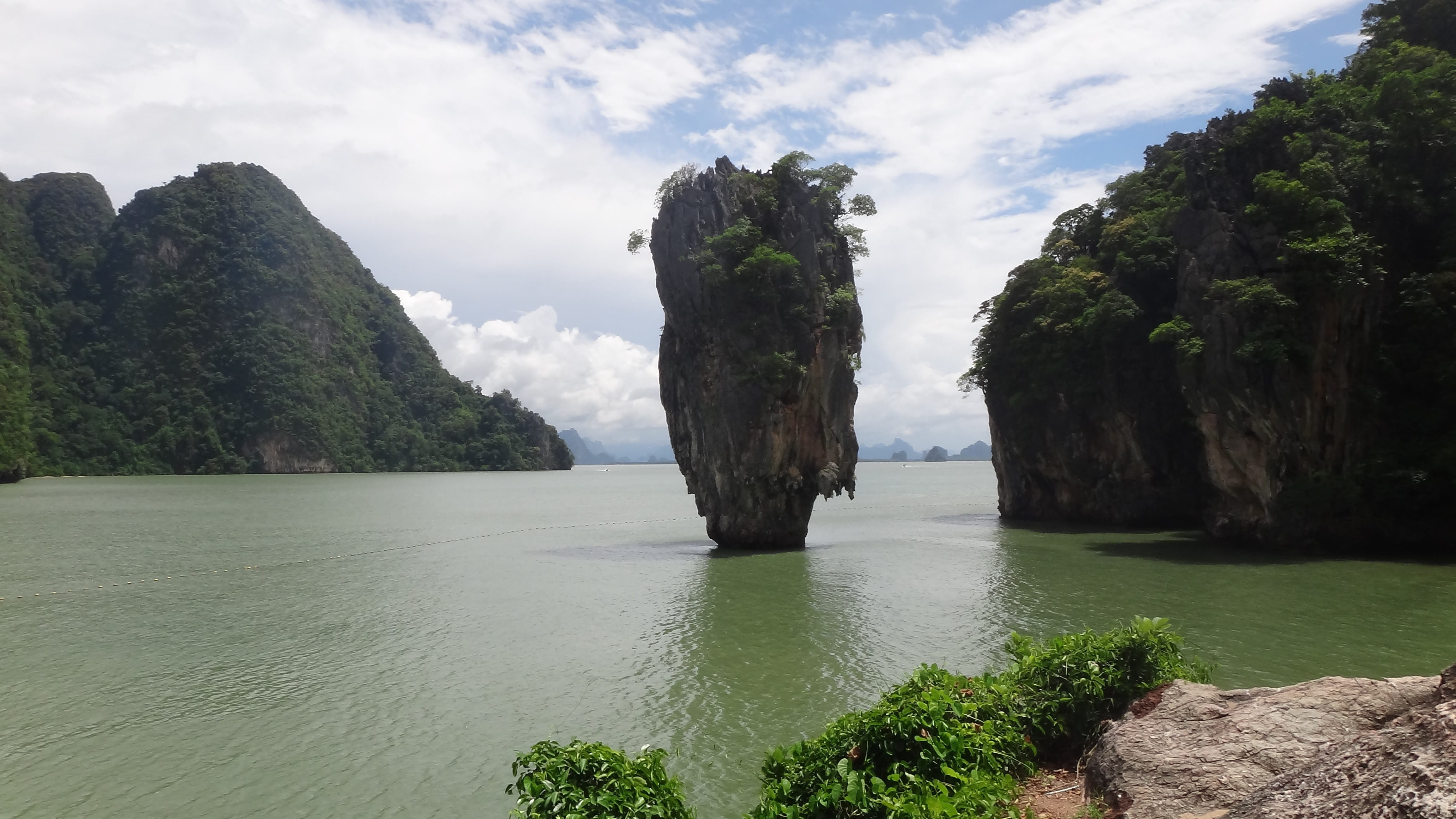 day, outdoors, thailand, sea, eroded, nature, rock, cloud - sky, sky, 4K, land, no people, beauty in nature, rock - object, tranquility, non-urban scene, HD Wallpaper