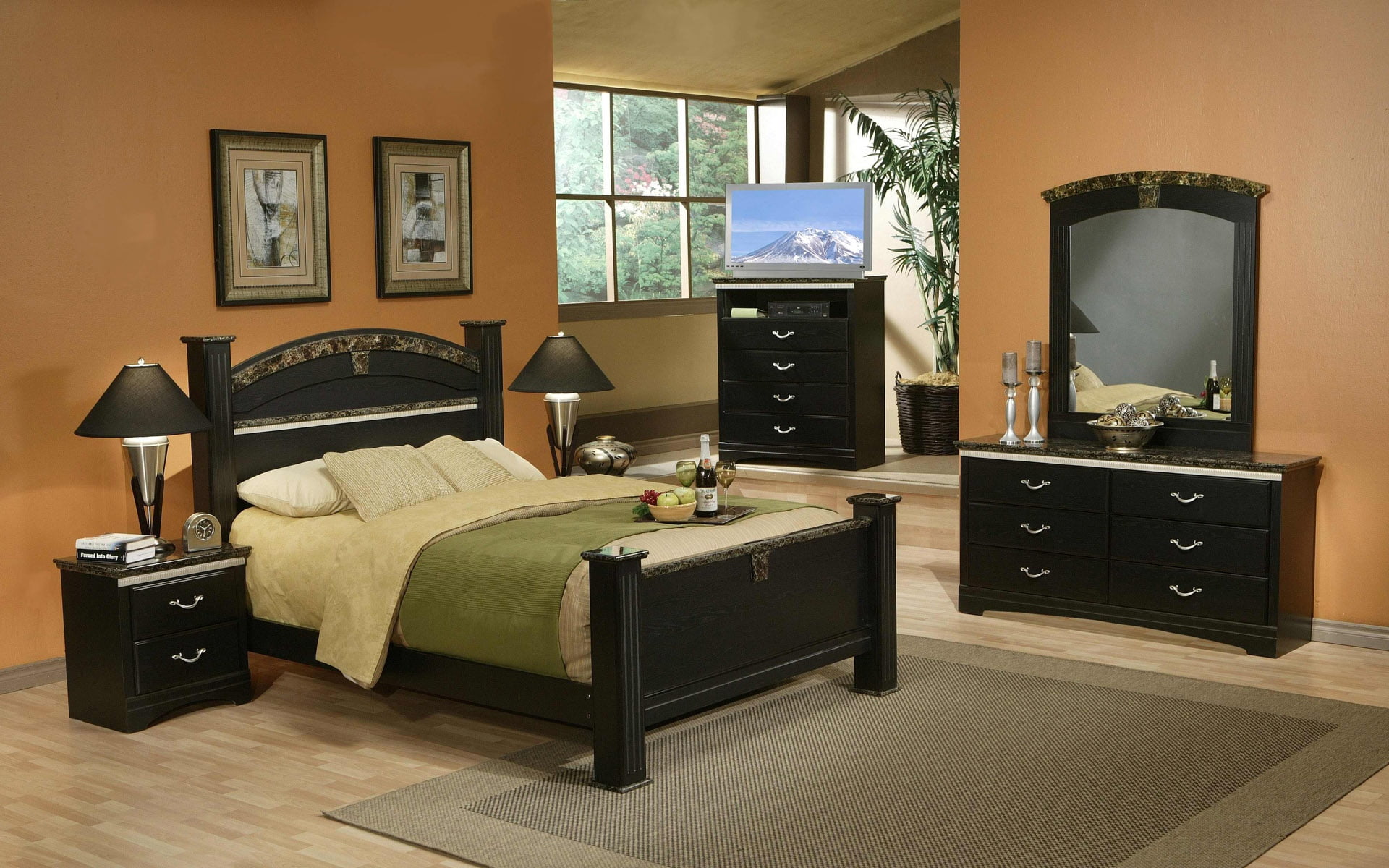 mirror, lifestyles, sleeping, comfort, bedroom, house, pillow, home Interior, elegance, headboard, dresser, no People, bed, building, night Table, 1080P, HD Wallpaper