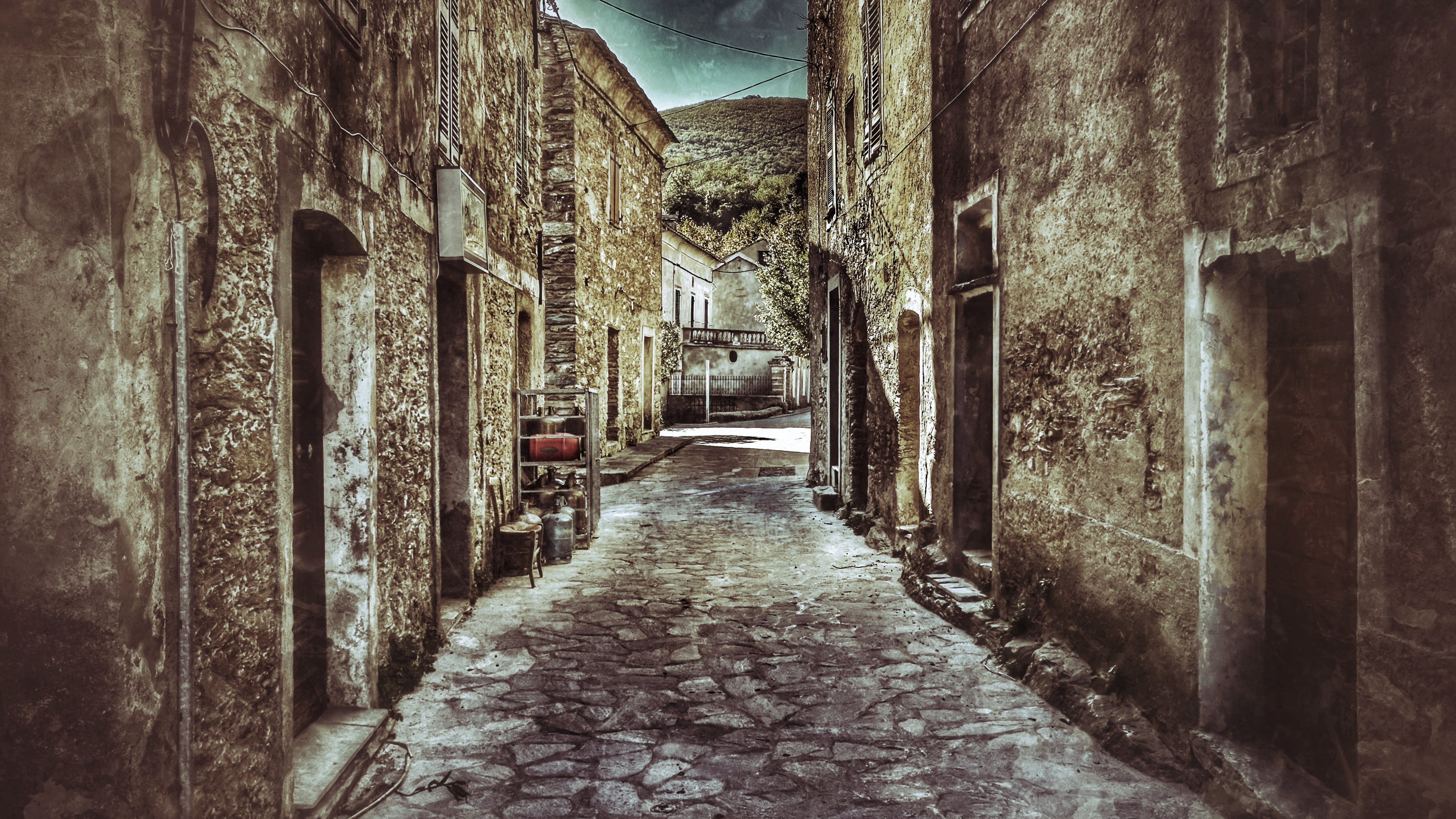 Corsica, oneplus3, old building, 4K, street, HD Wallpaper
