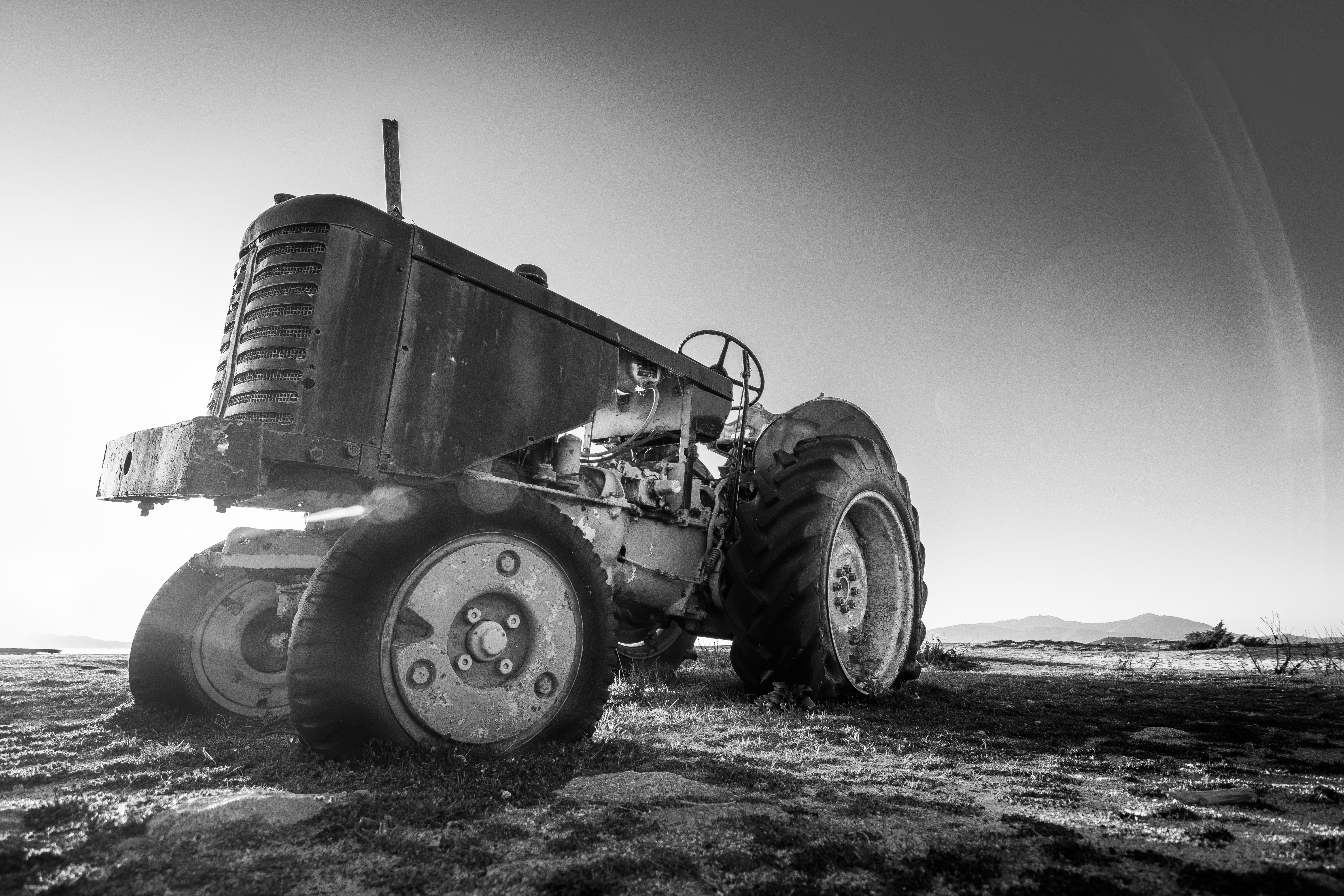 4K, tractors, beach, vintage, Corsica, HD Wallpaper