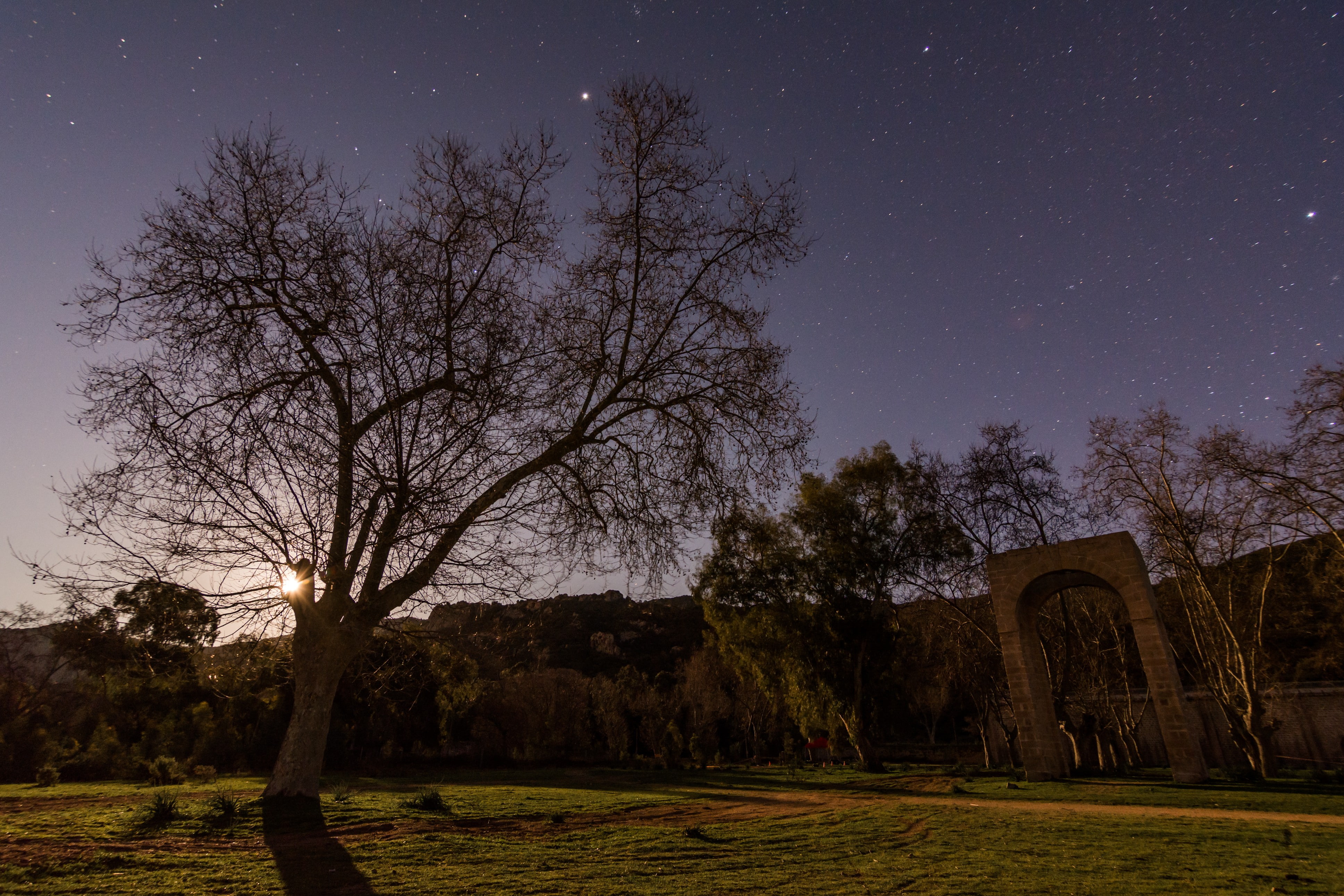 nature, night, landscape, Corsica, 4K, long exposure, sky, Moon, HD Wallpaper