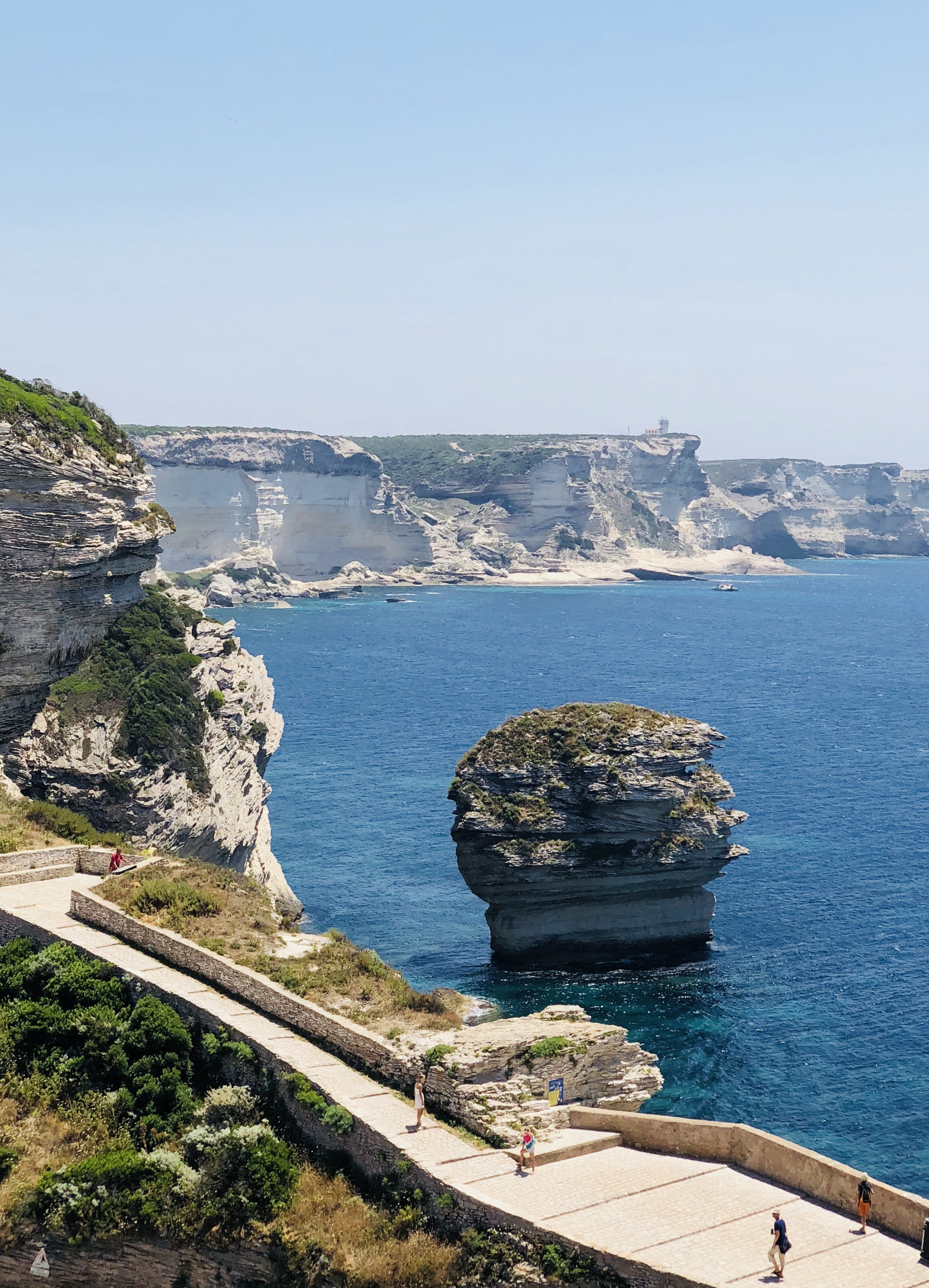 clear sky, day, outdoors, mediterranean, copy space, nature, scenics - nature, bonifacio, grain of sand, transportation, sky, sea, tranquil scene, rock formation, Phone HD Wallpaper