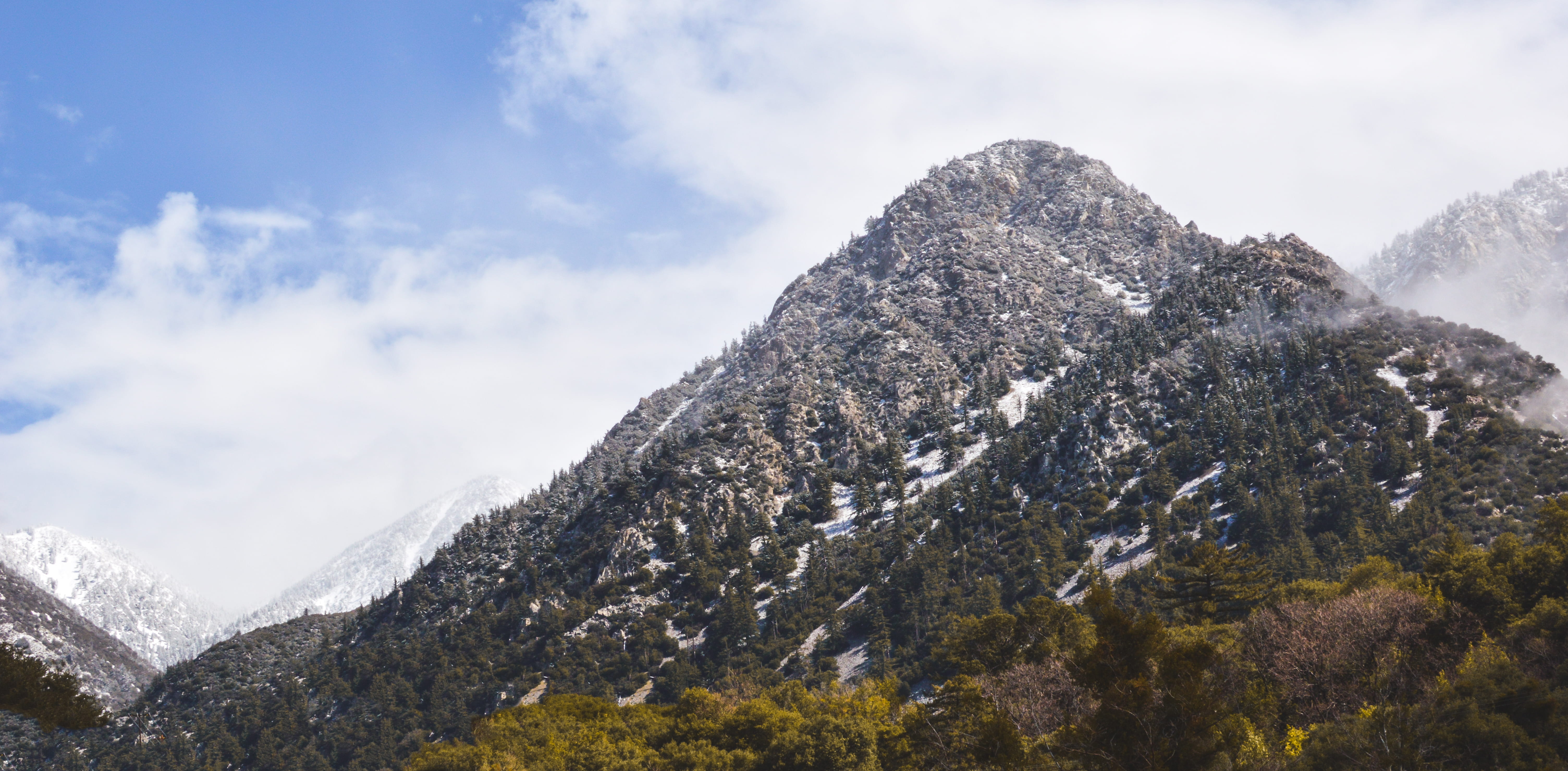 plant, landscape, scenics - nature, pyramide, nature, low angle view, formation, mountain range, tree, no people, mountain peak, snowy mountain top, cloud, HD Wallpaper