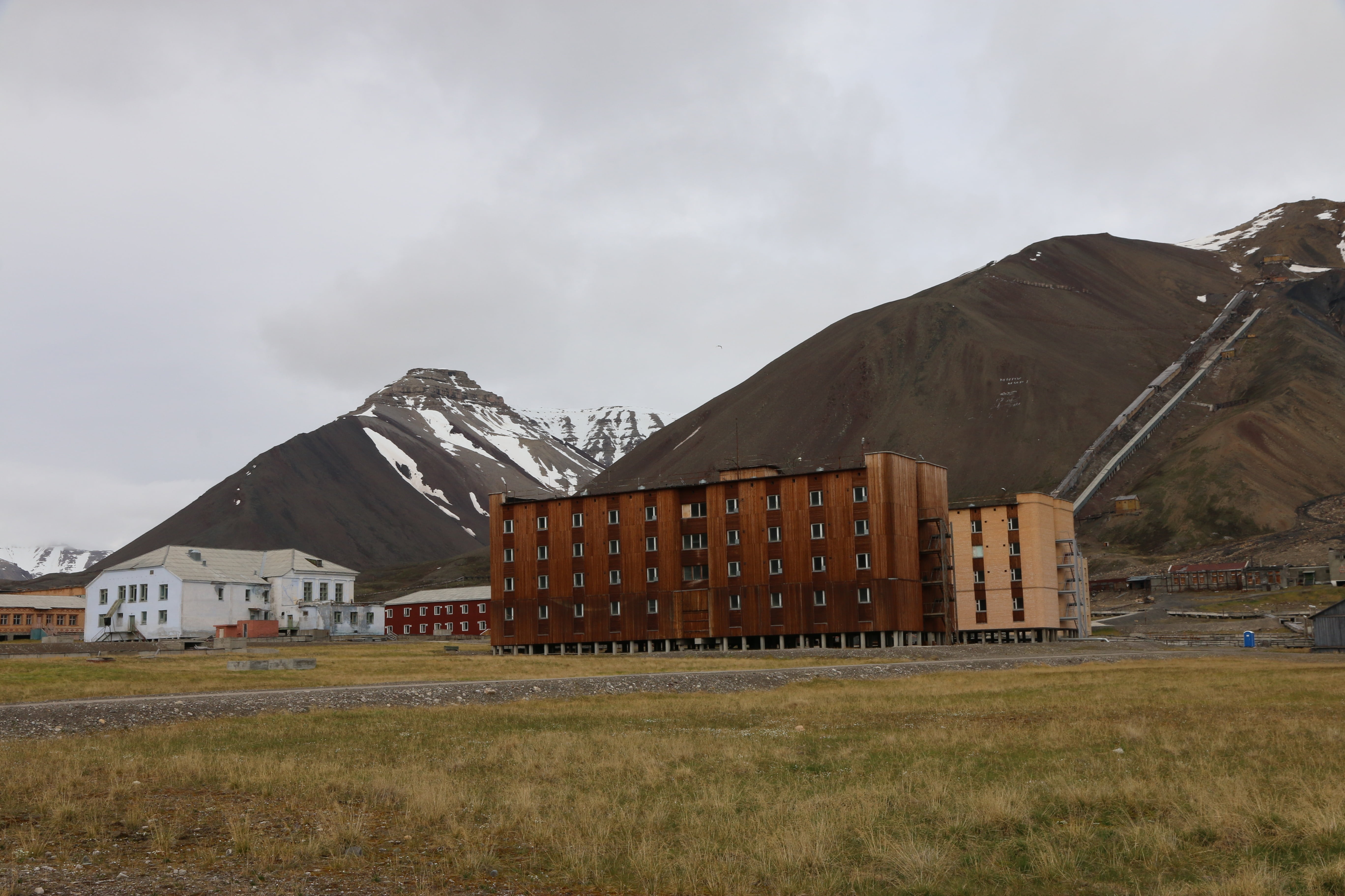 svalbard, transportation, architecture, no people, arctic, 5K, grass, environment, built structure, sky, nature, mode of transportation, mountain, scenics - nature, HD Wallpaper