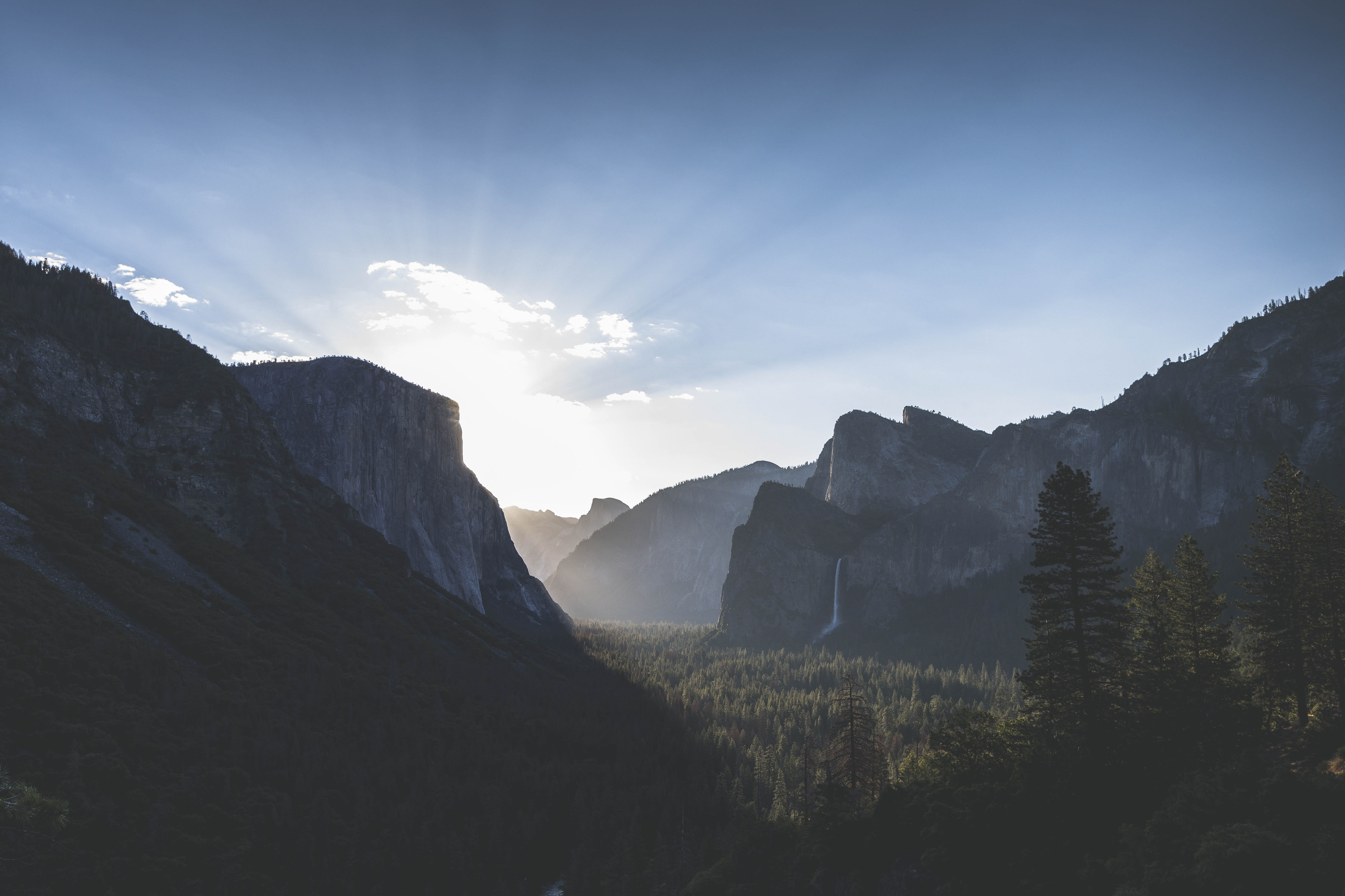 cloud - sky, landscape, half dome, mountain, photography, travel, tree, forest, national park, adventure, mountain range, plant, beauty in nature, sky, HD Wallpaper